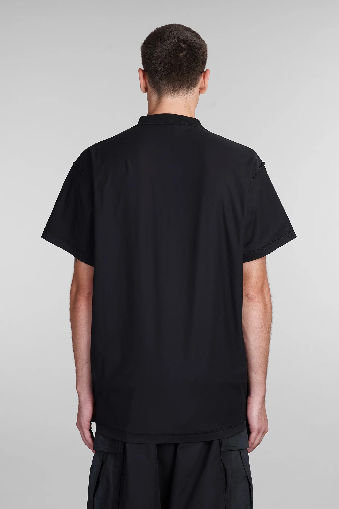 T-Shirt in black cotton - Image 3