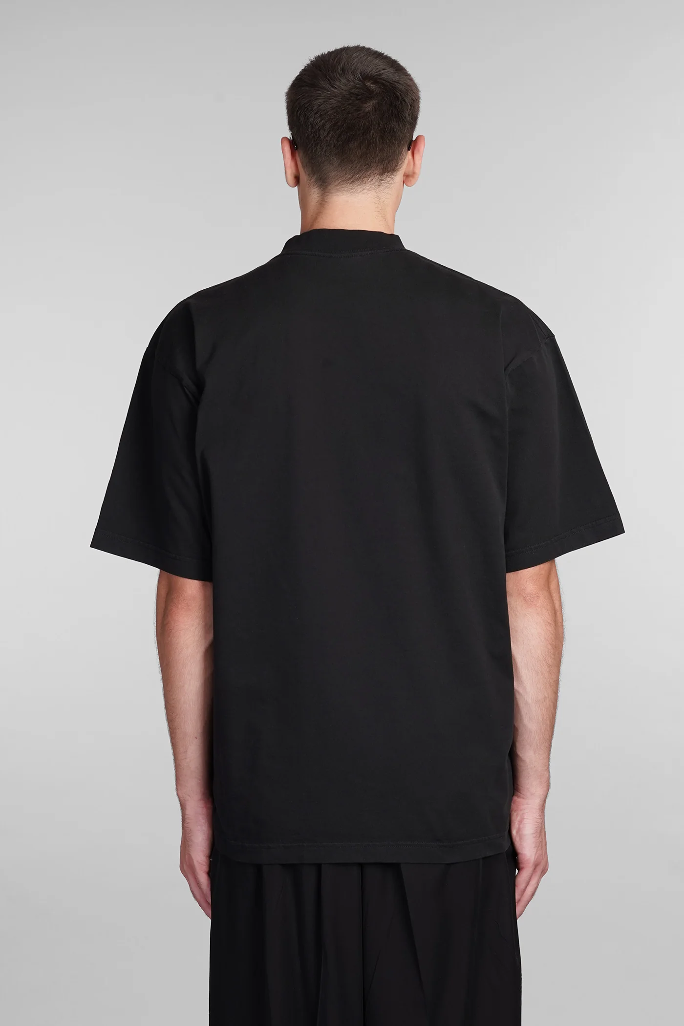T-Shirt in black cotton - Image 3