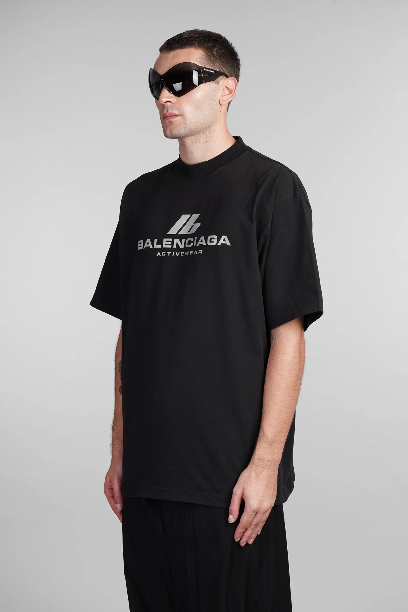 T-Shirt in black cotton - Image 4