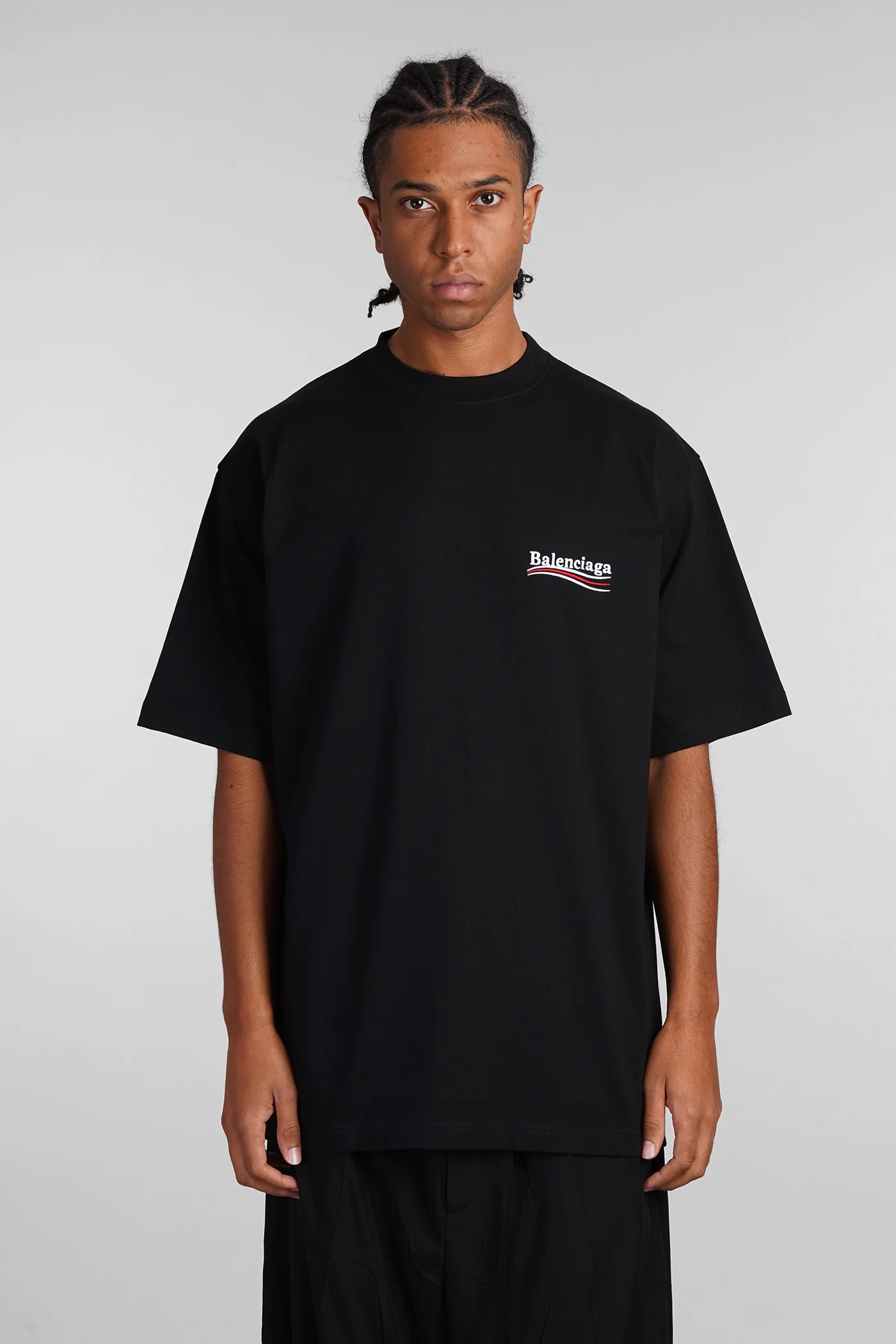 T-Shirt in black cotton