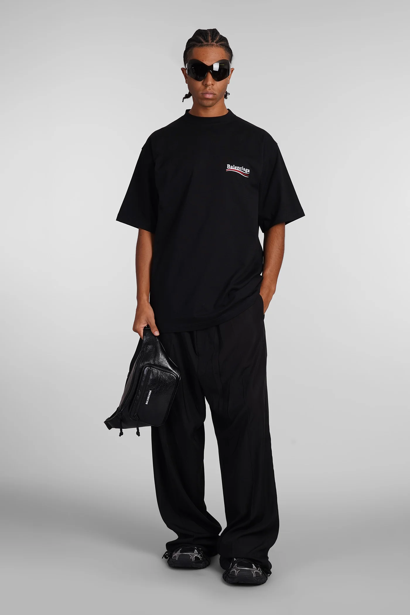 T-Shirt in black cotton - Image 2
