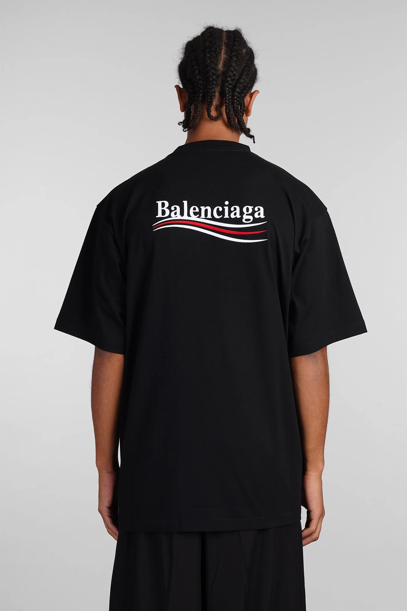 T-Shirt in black cotton - Image 3