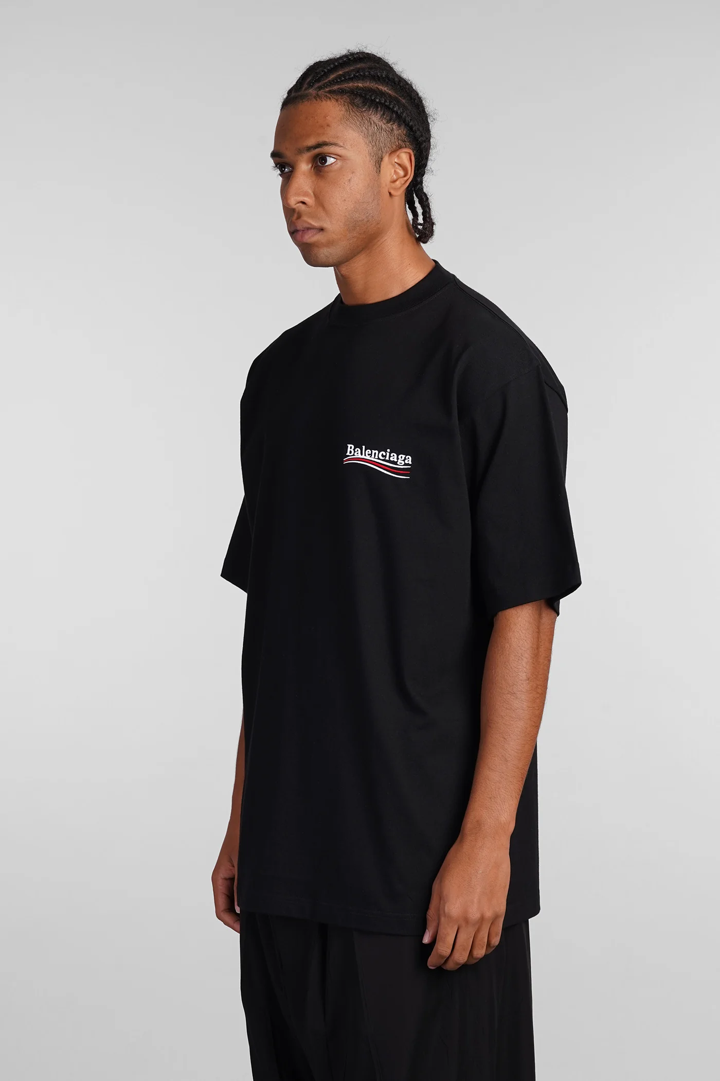 T-Shirt in black cotton - Image 4