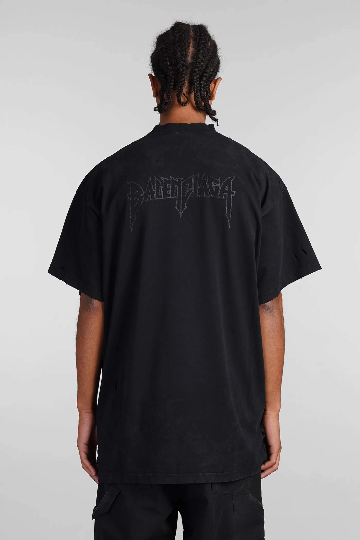 T-Shirt in black cotton - Image 3