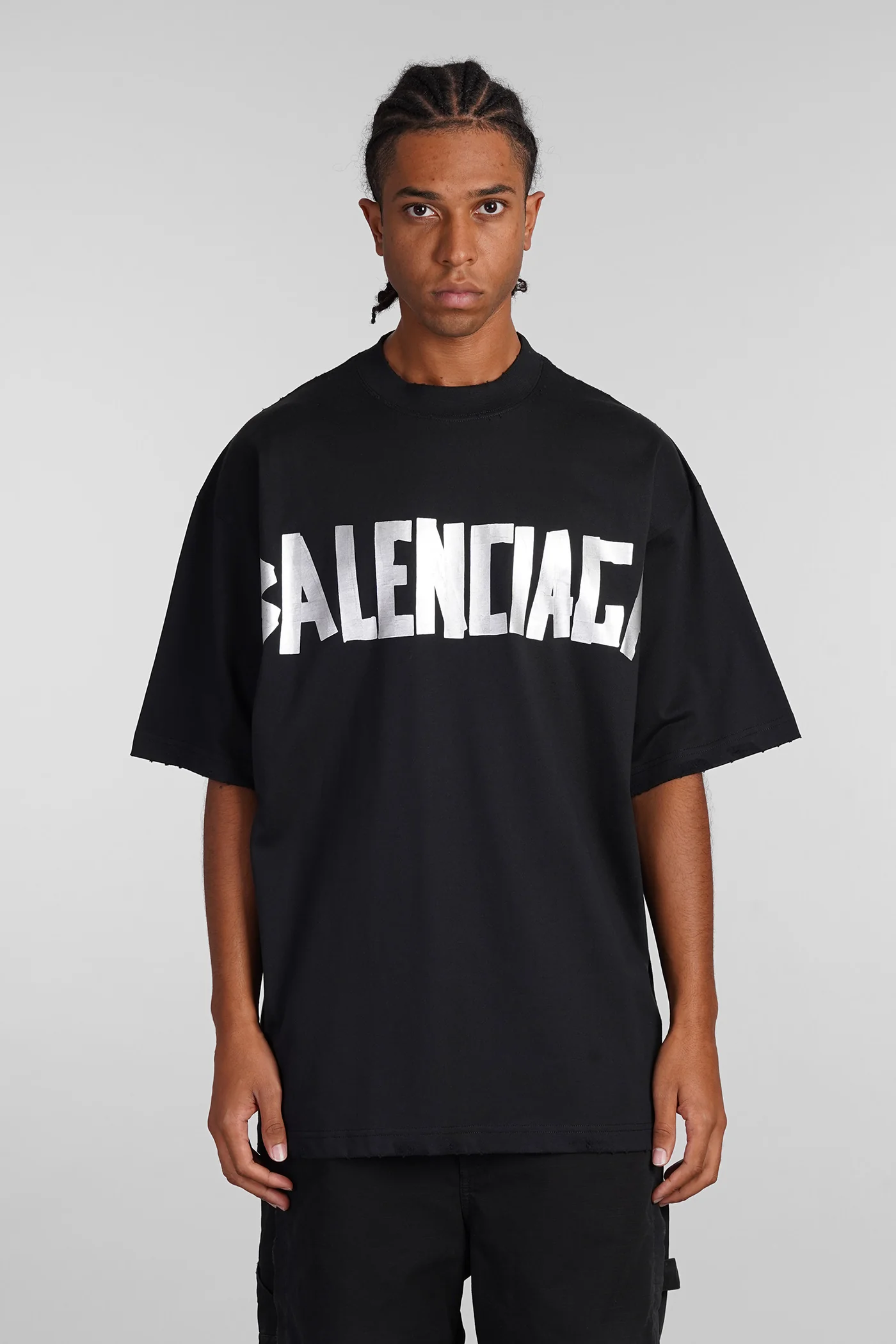 T-Shirt in black cotton