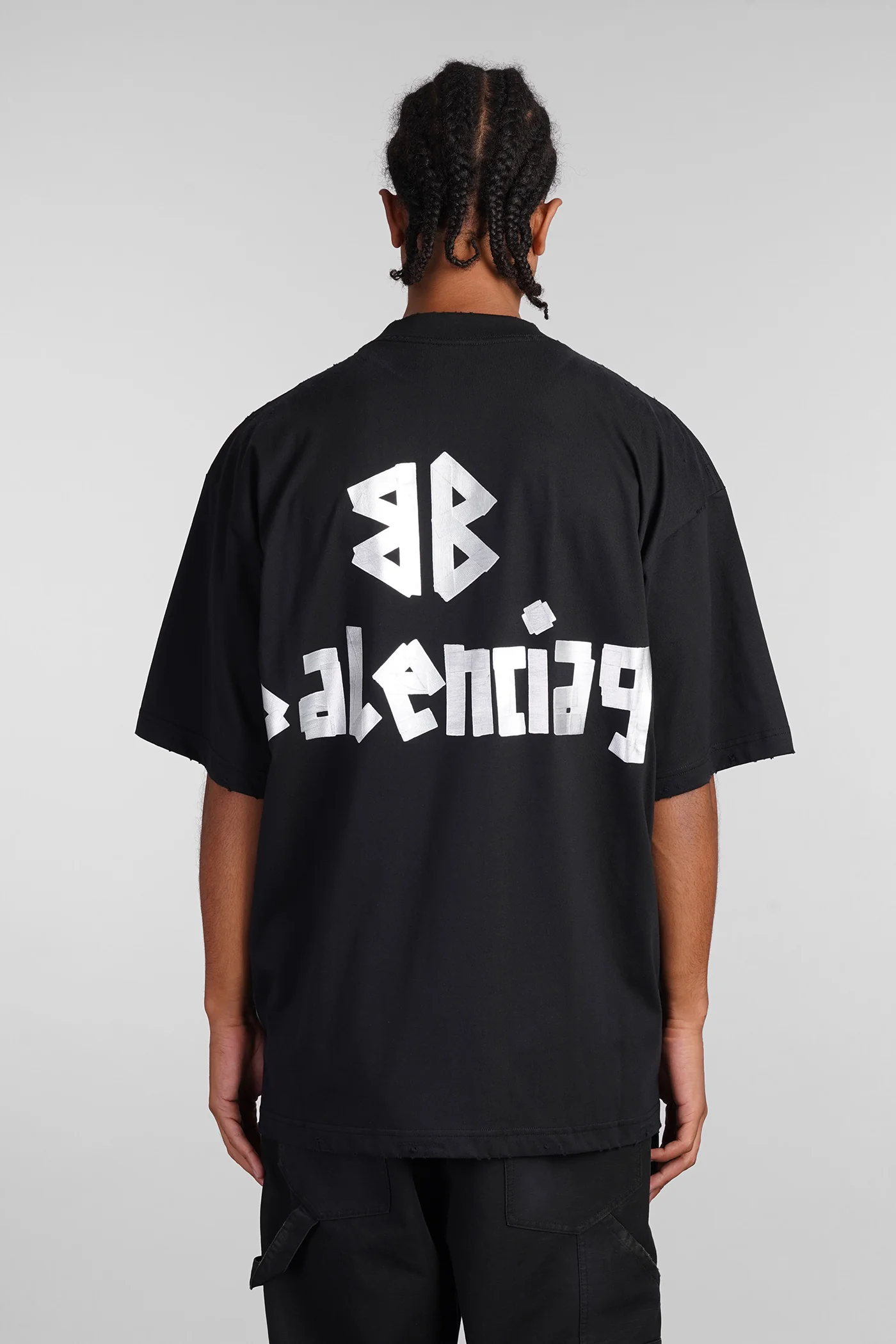 T-Shirt in black cotton - Image 3