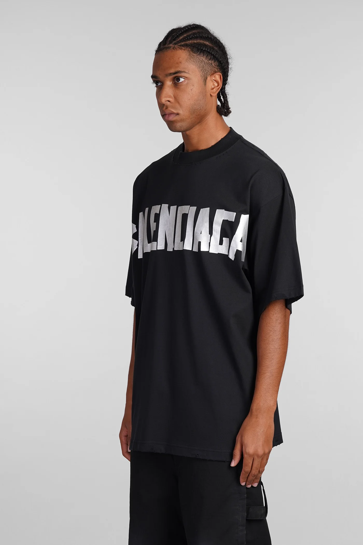 T-Shirt in black cotton - Image 4