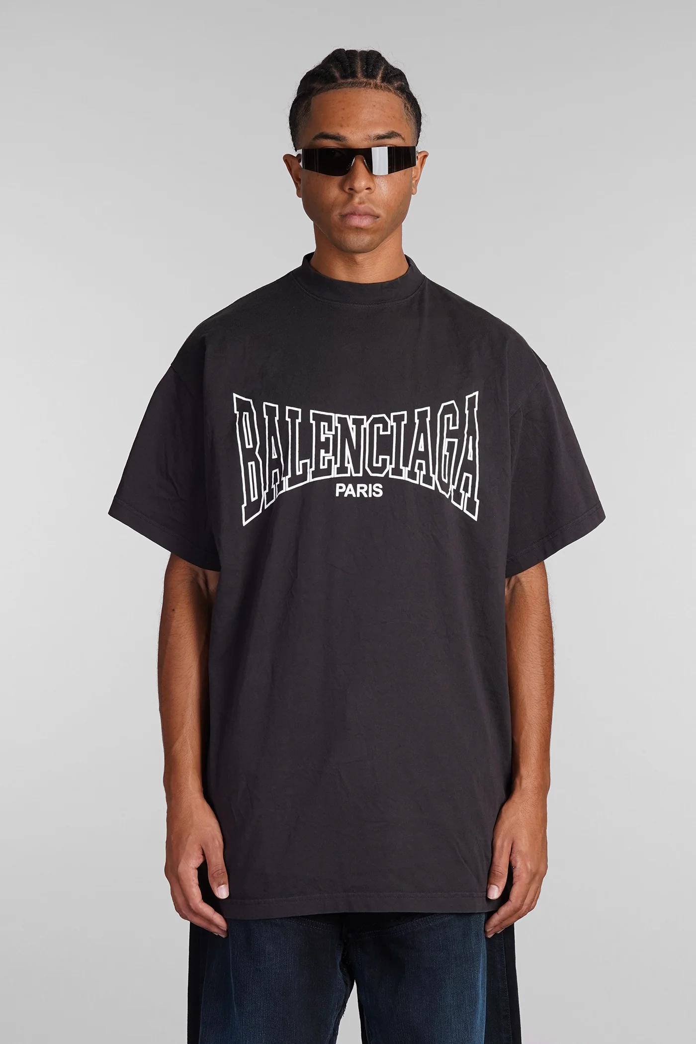 T-Shirt in black cotton