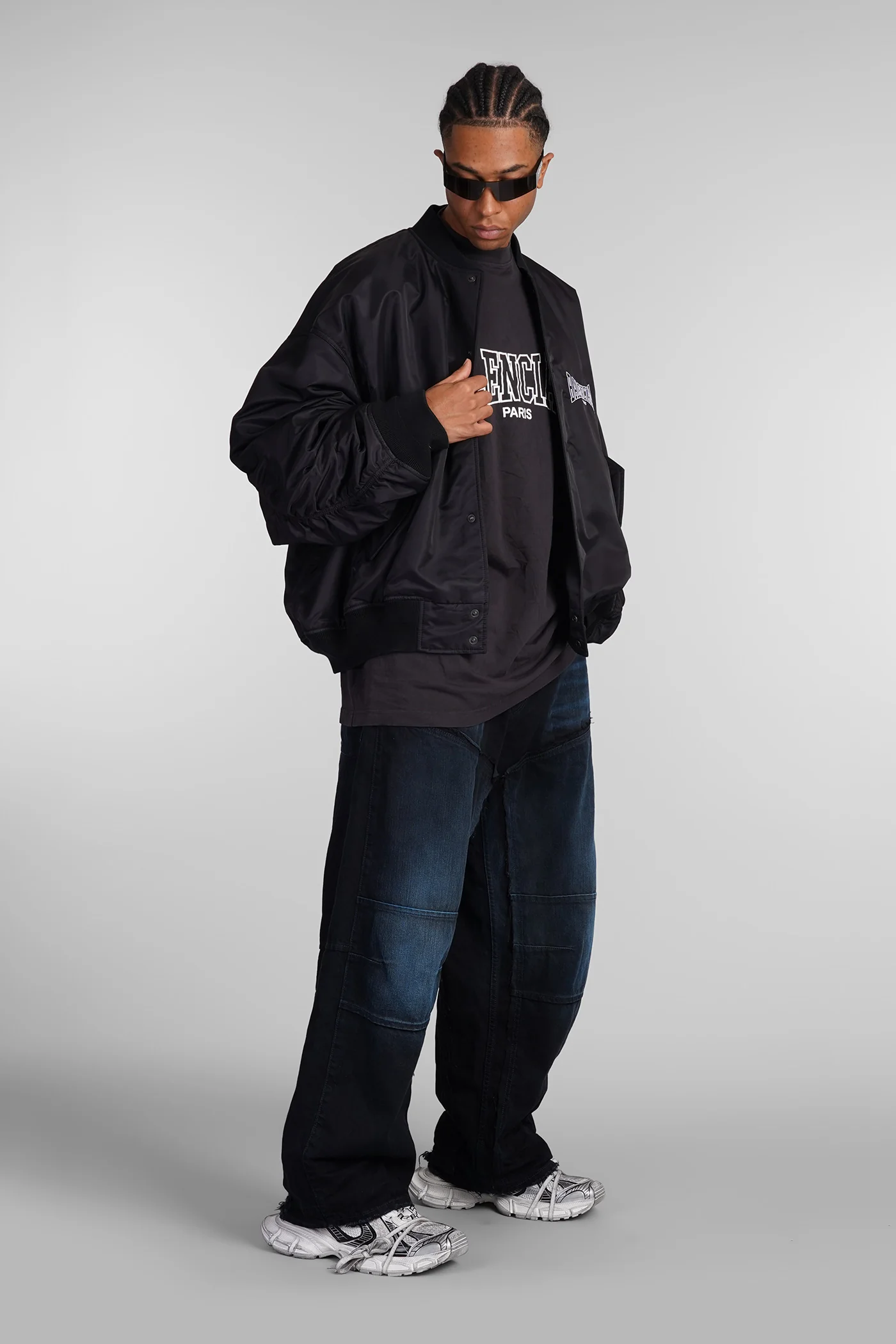T-Shirt in black cotton - Image 2