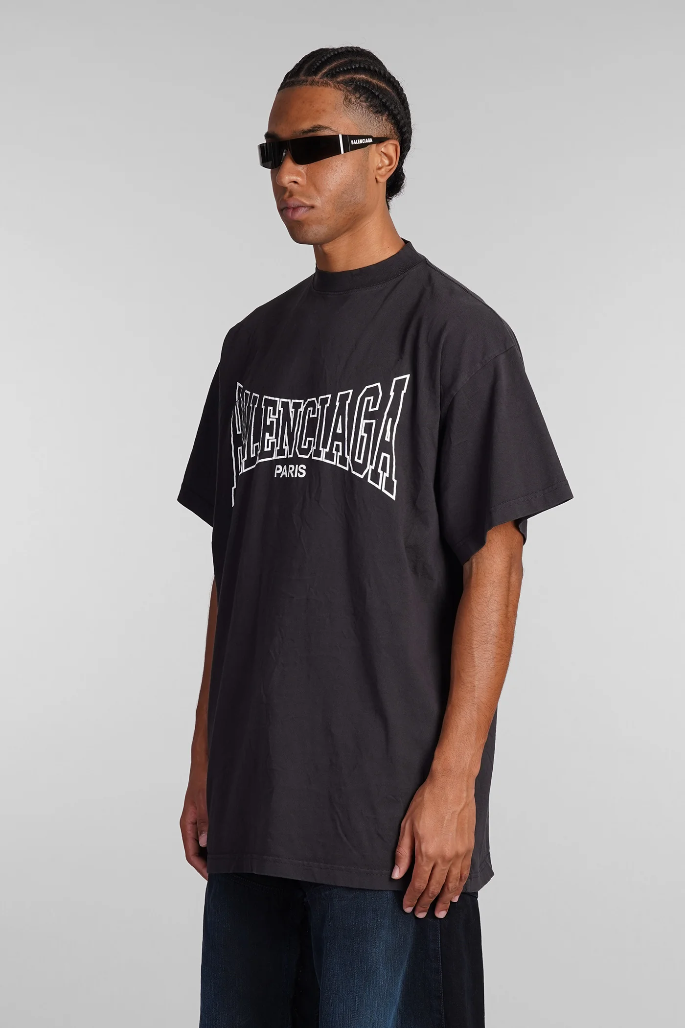 T-Shirt in black cotton - Image 4