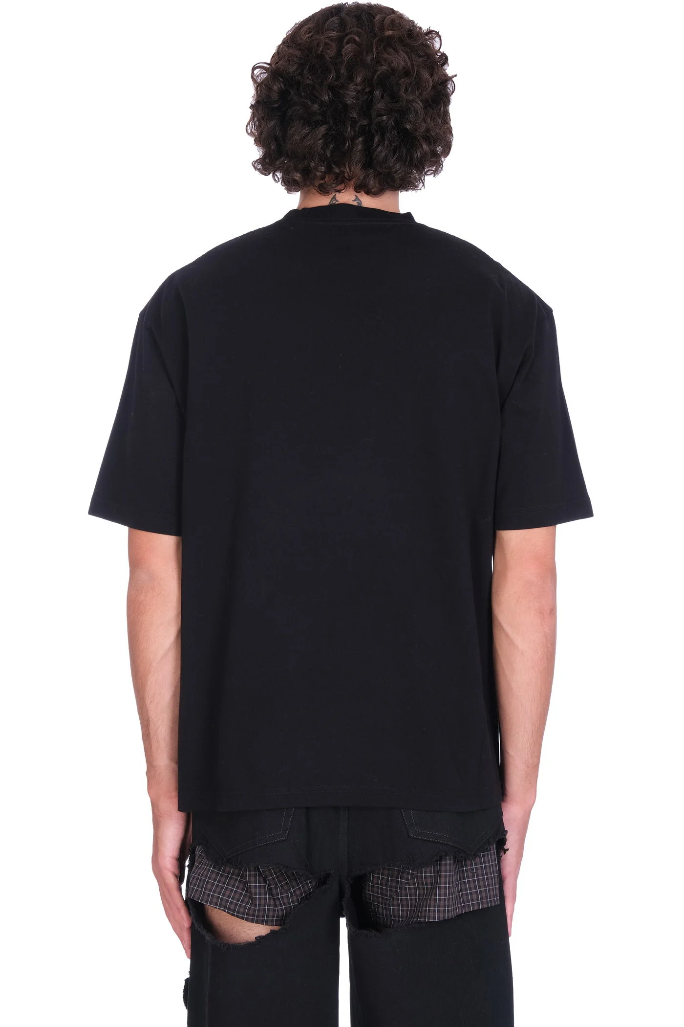 T-Shirt in black cotton - Image 3