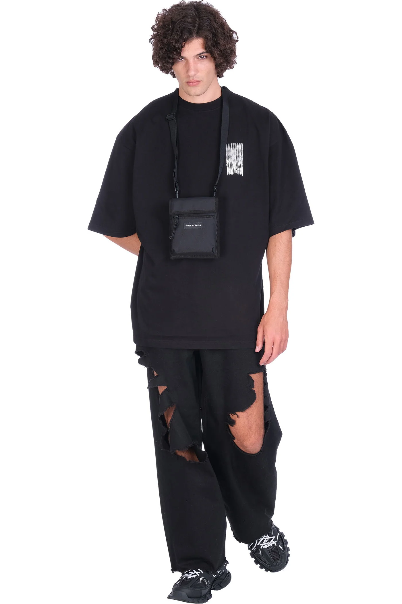 T-Shirt in black cotton - Image 2