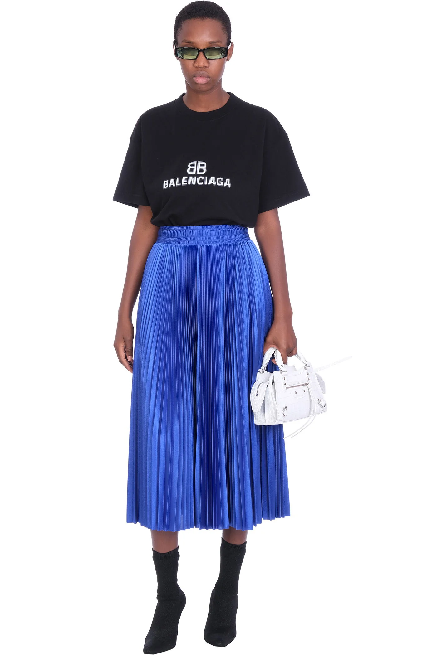 T-Shirt in black cotton - Image 2