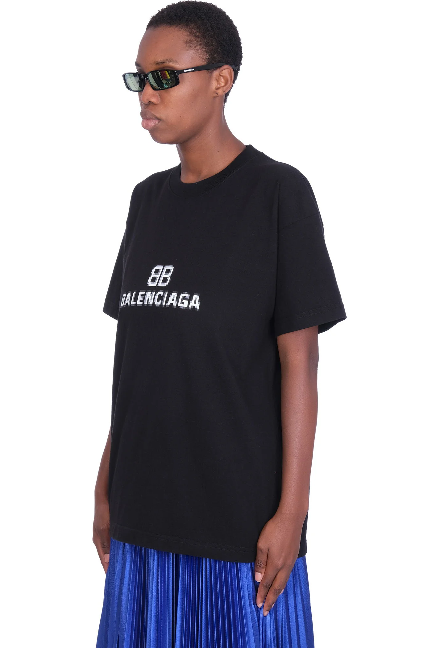 T-Shirt in black cotton - Image 4