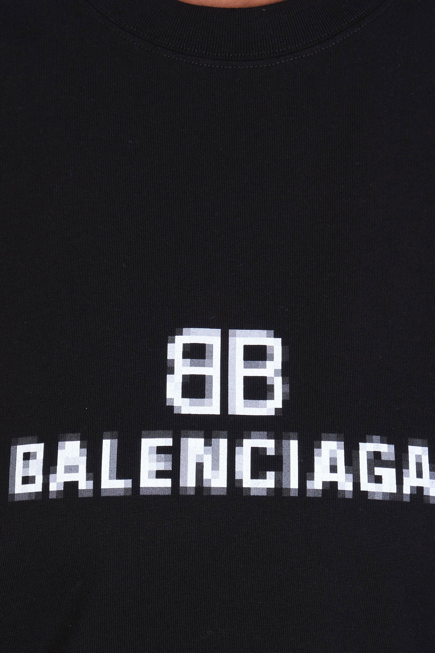 T-Shirt in black cotton - Image 5