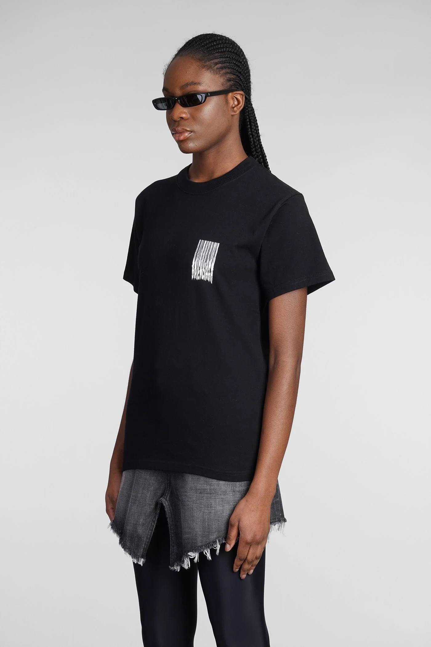 T-Shirt in black cotton - Image 4
