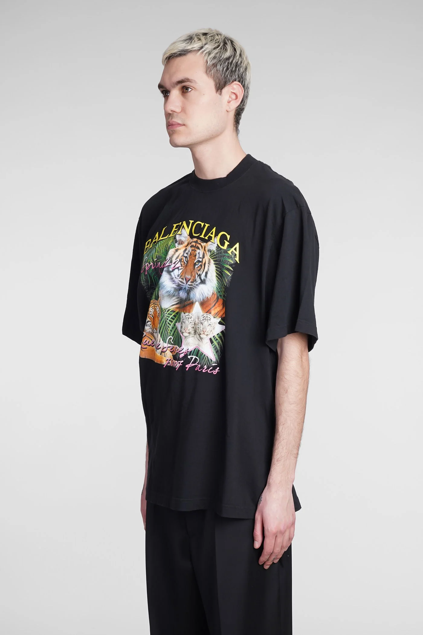 T-Shirt in black cotton - Image 4