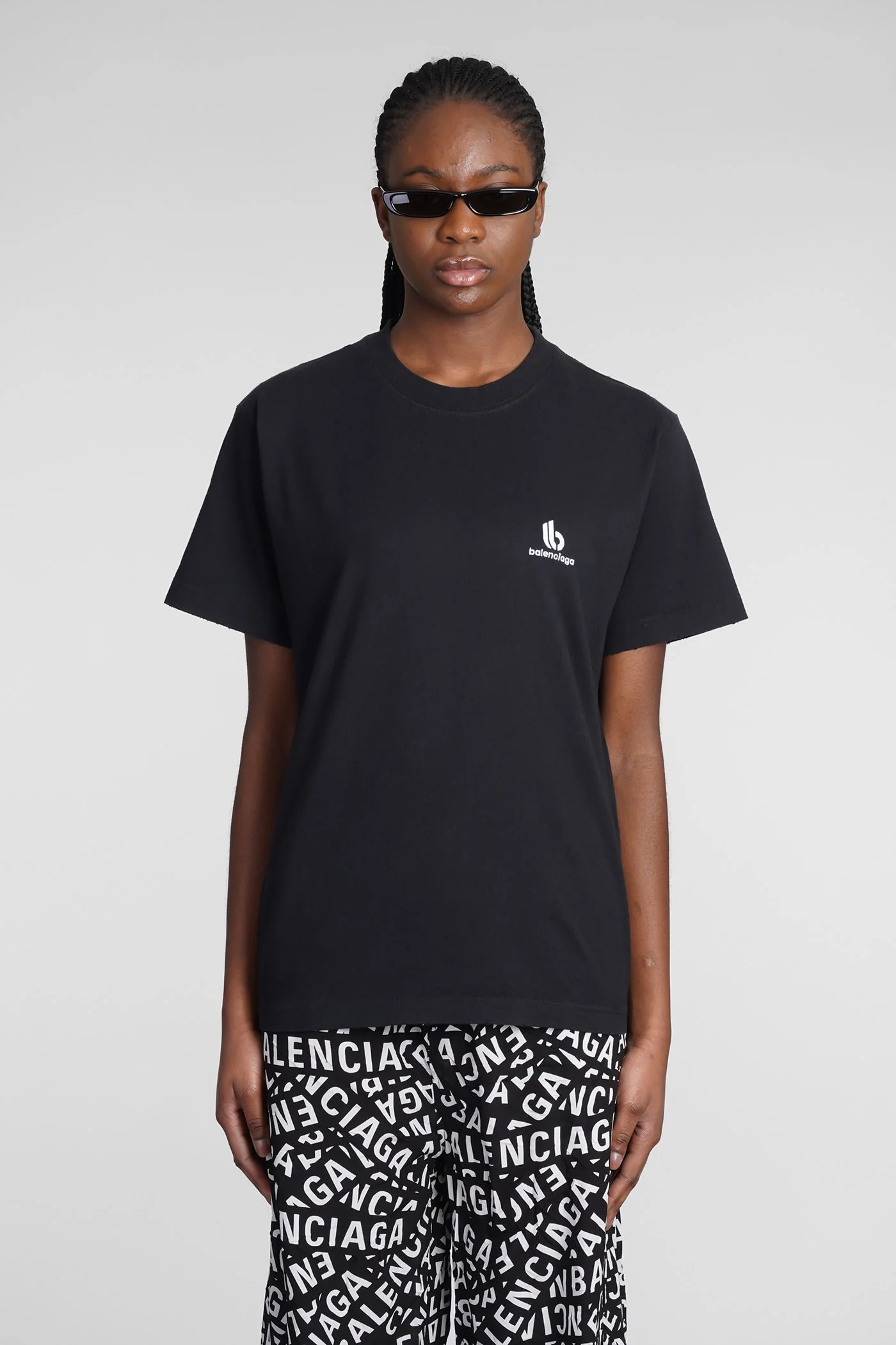 T-Shirt in black cotton