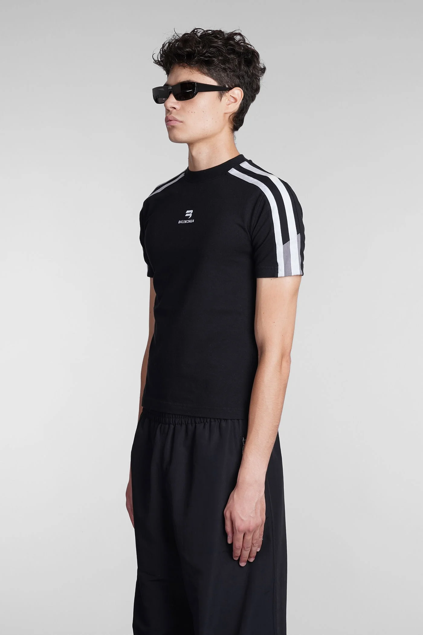 T-Shirt in black cotton - Image 4