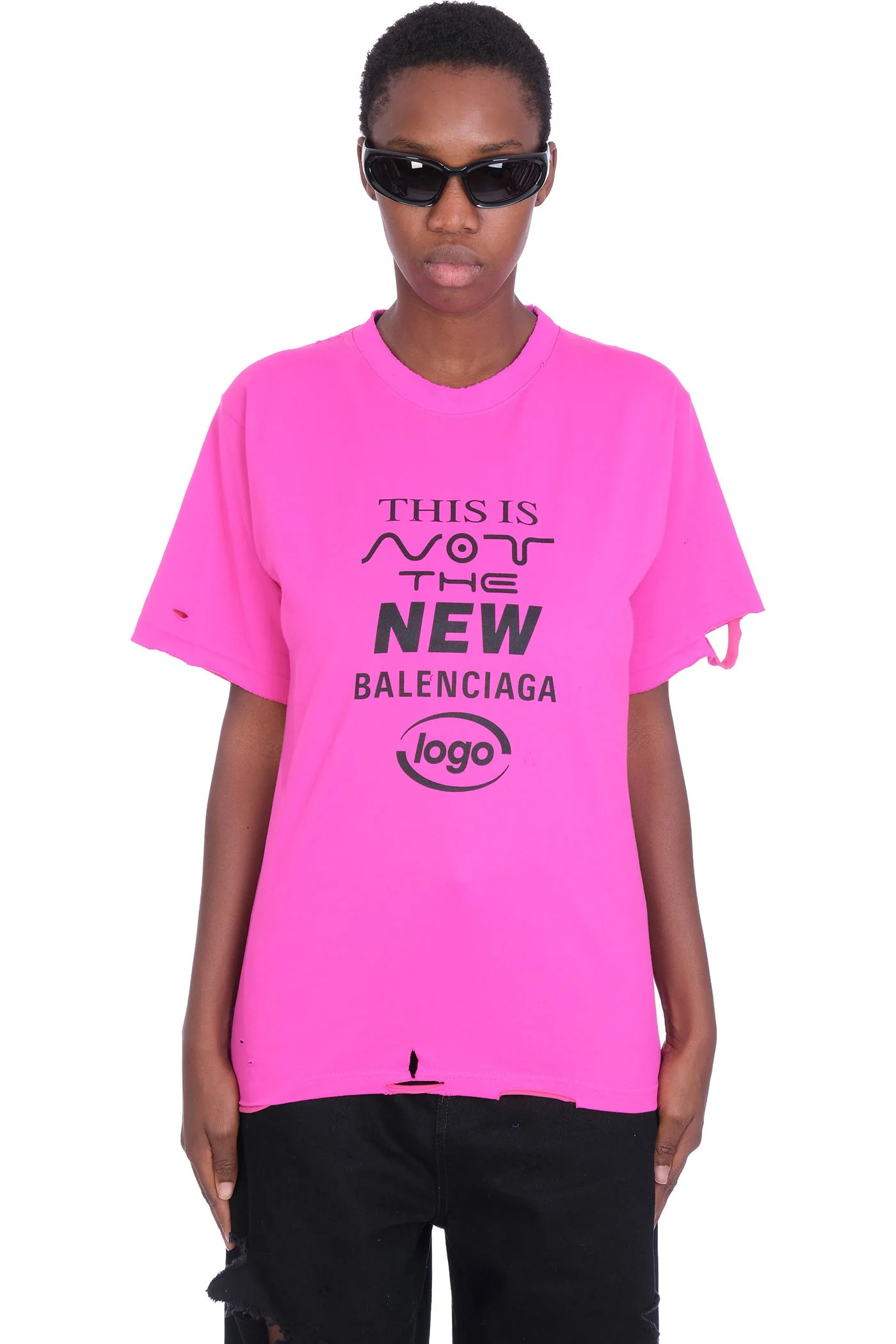 T-Shirt in fuxia cotton