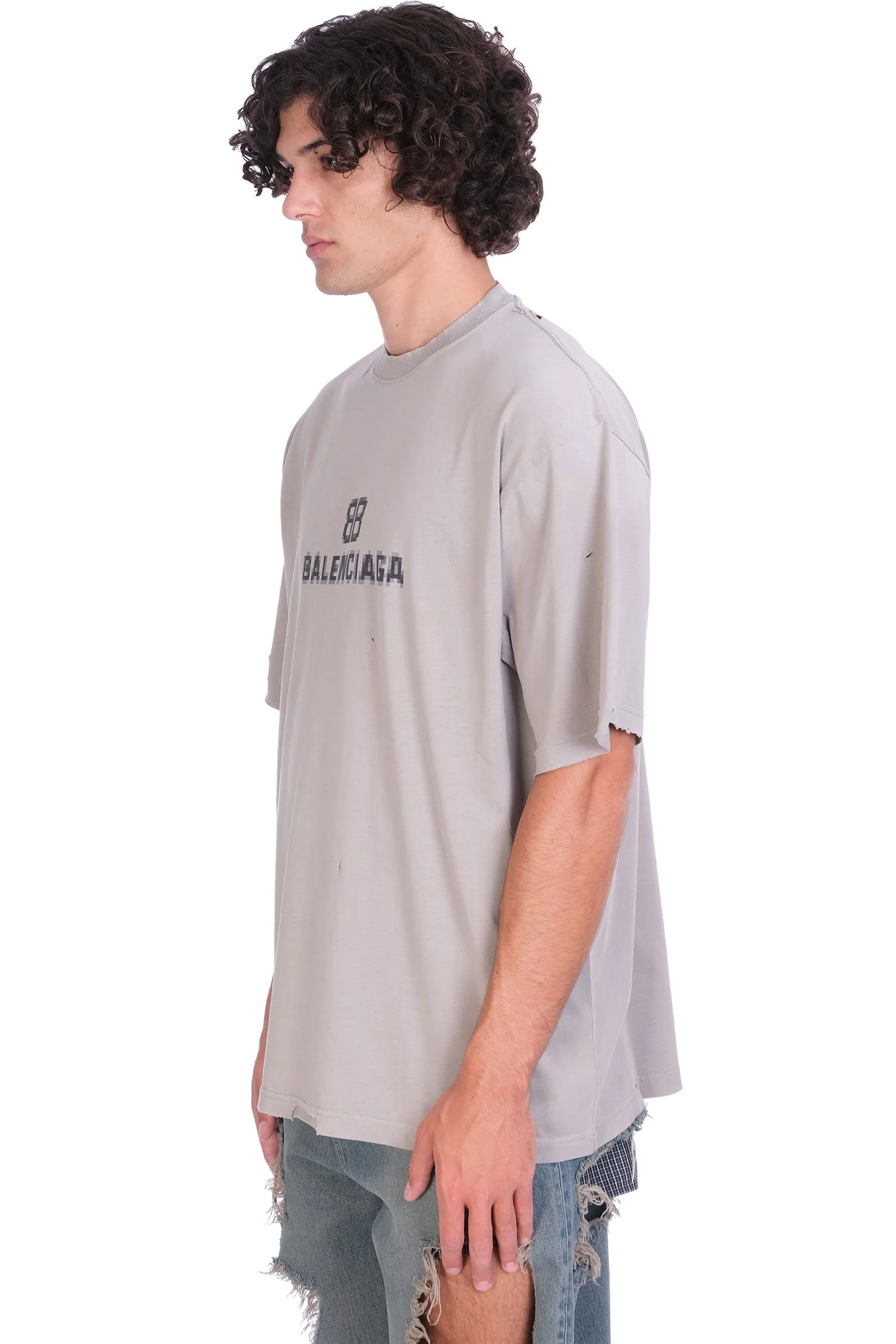 T-Shirt in grey cotton - Image 3
