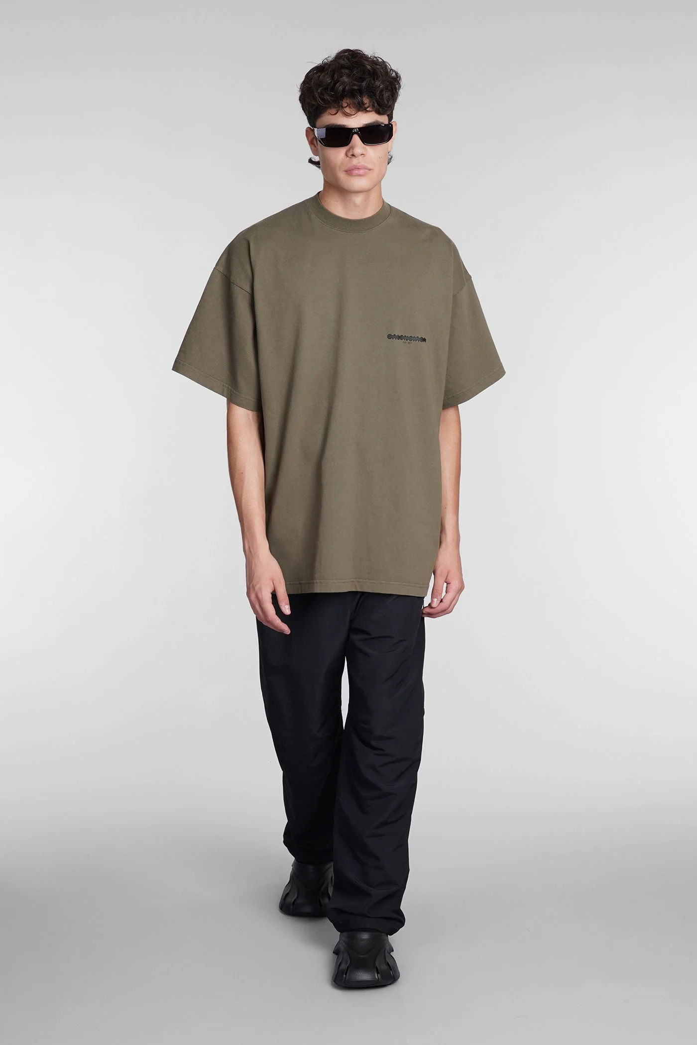 T-Shirt in khaki cotton - Image 2