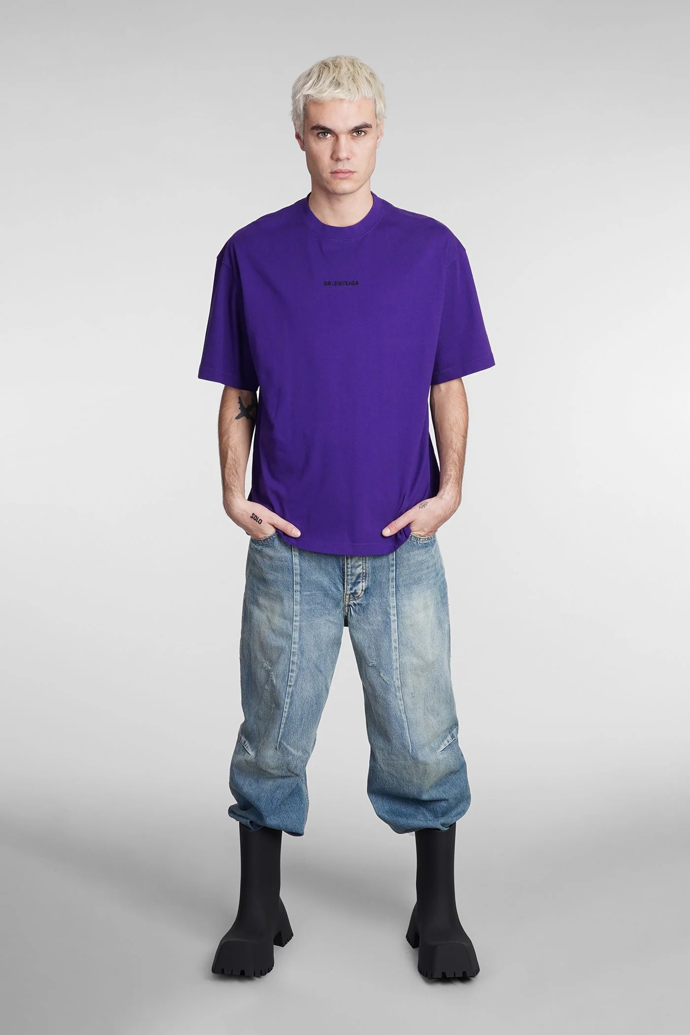 T-Shirt in Viola cotton - Image 2