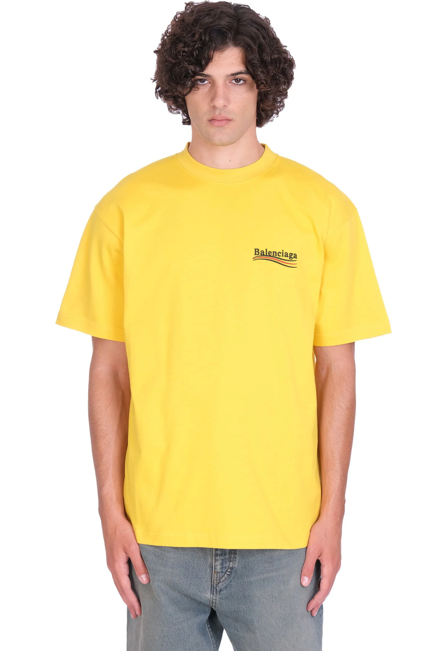T-Shirt in yellow cotton