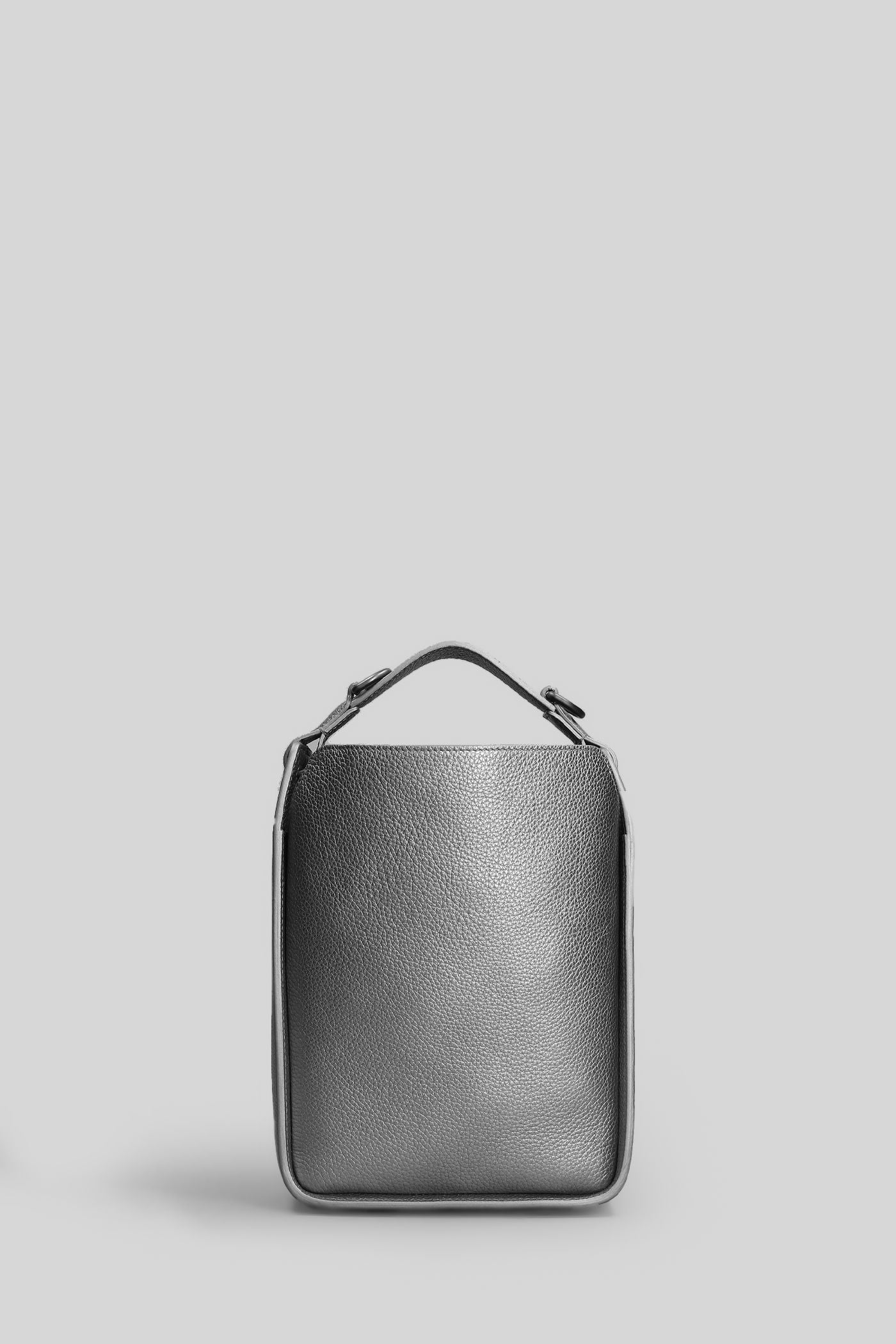 Tote in silver leather - Image 3