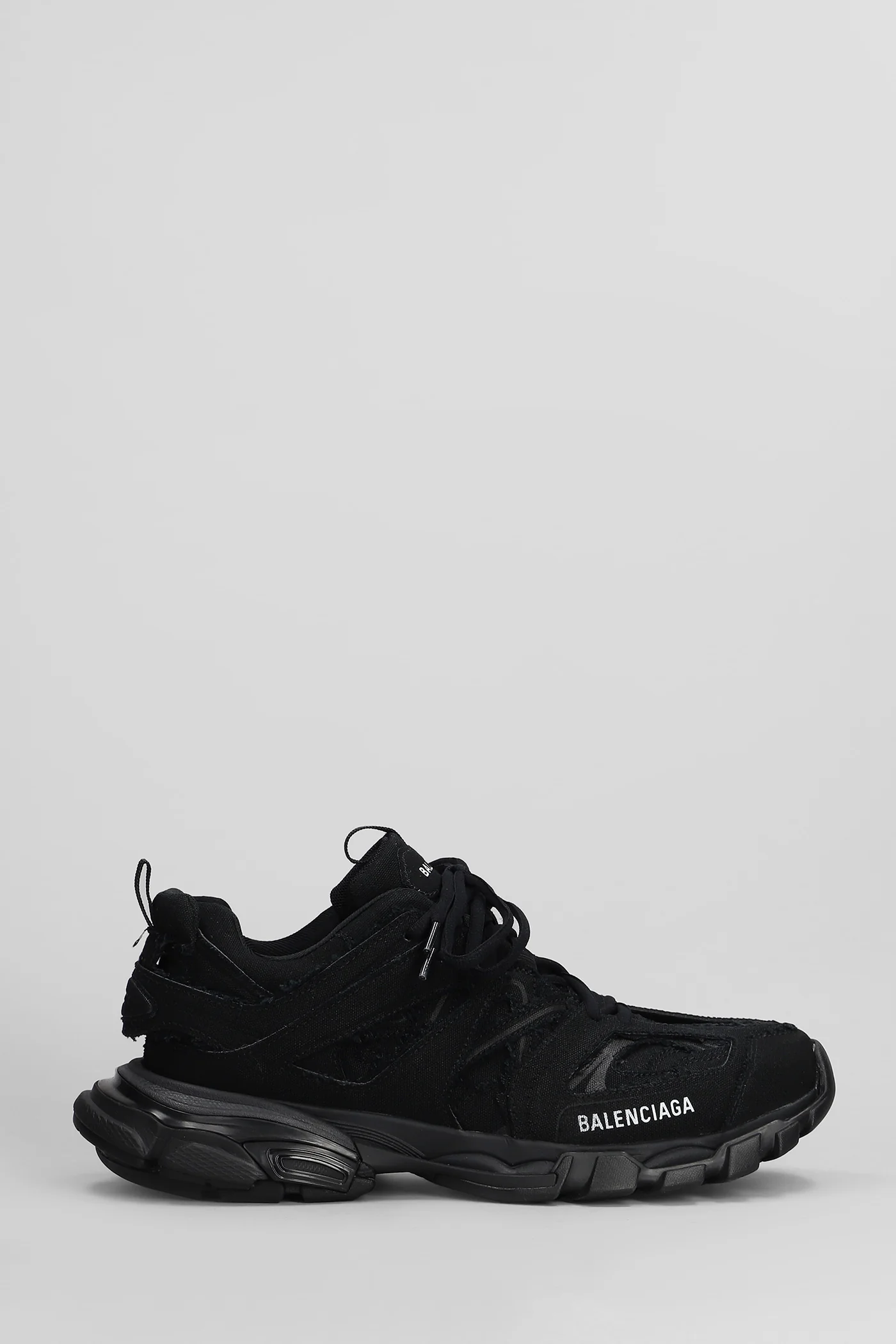 Track Sneakers in black cotton