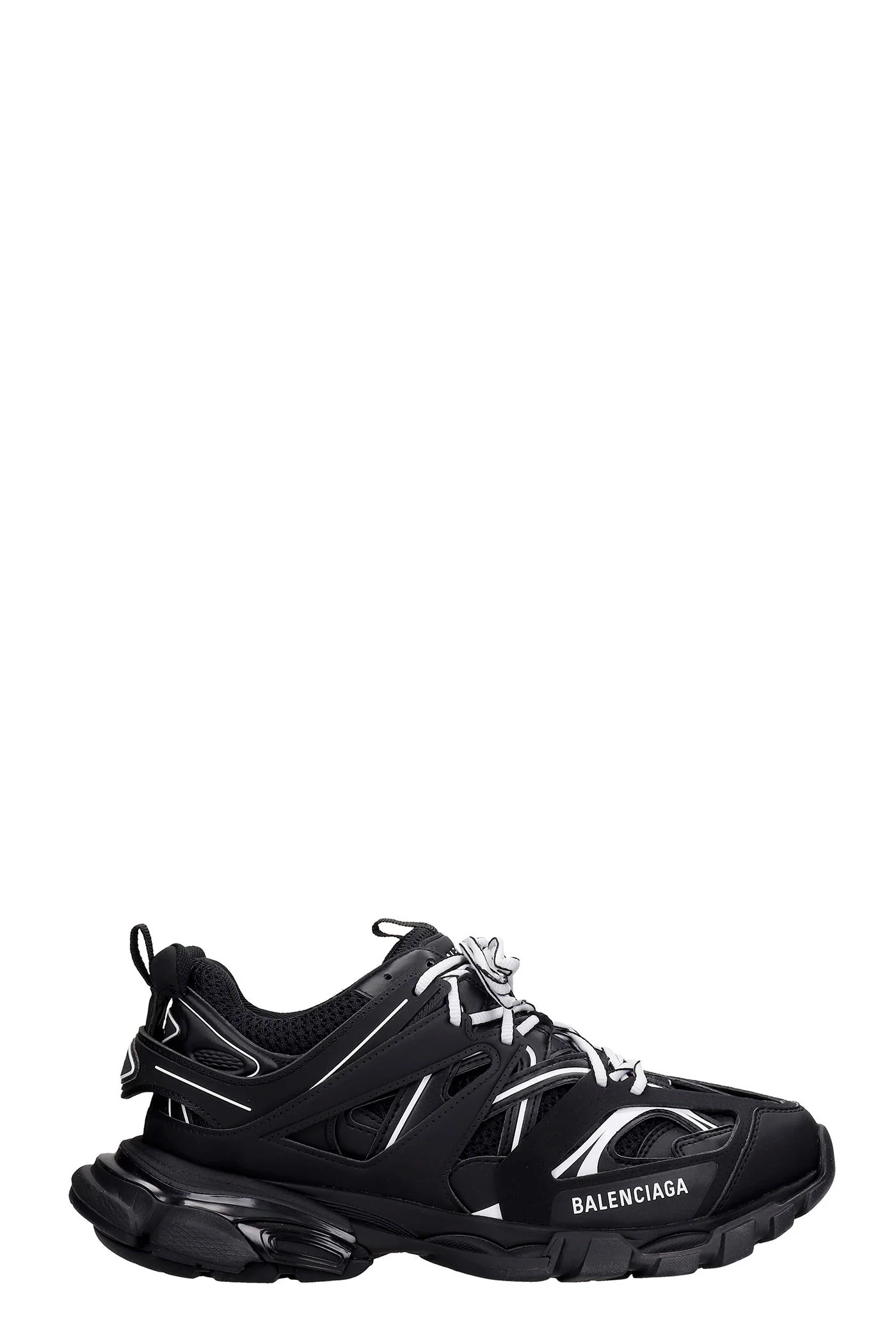 Track Sneakers in black synthetic fibers