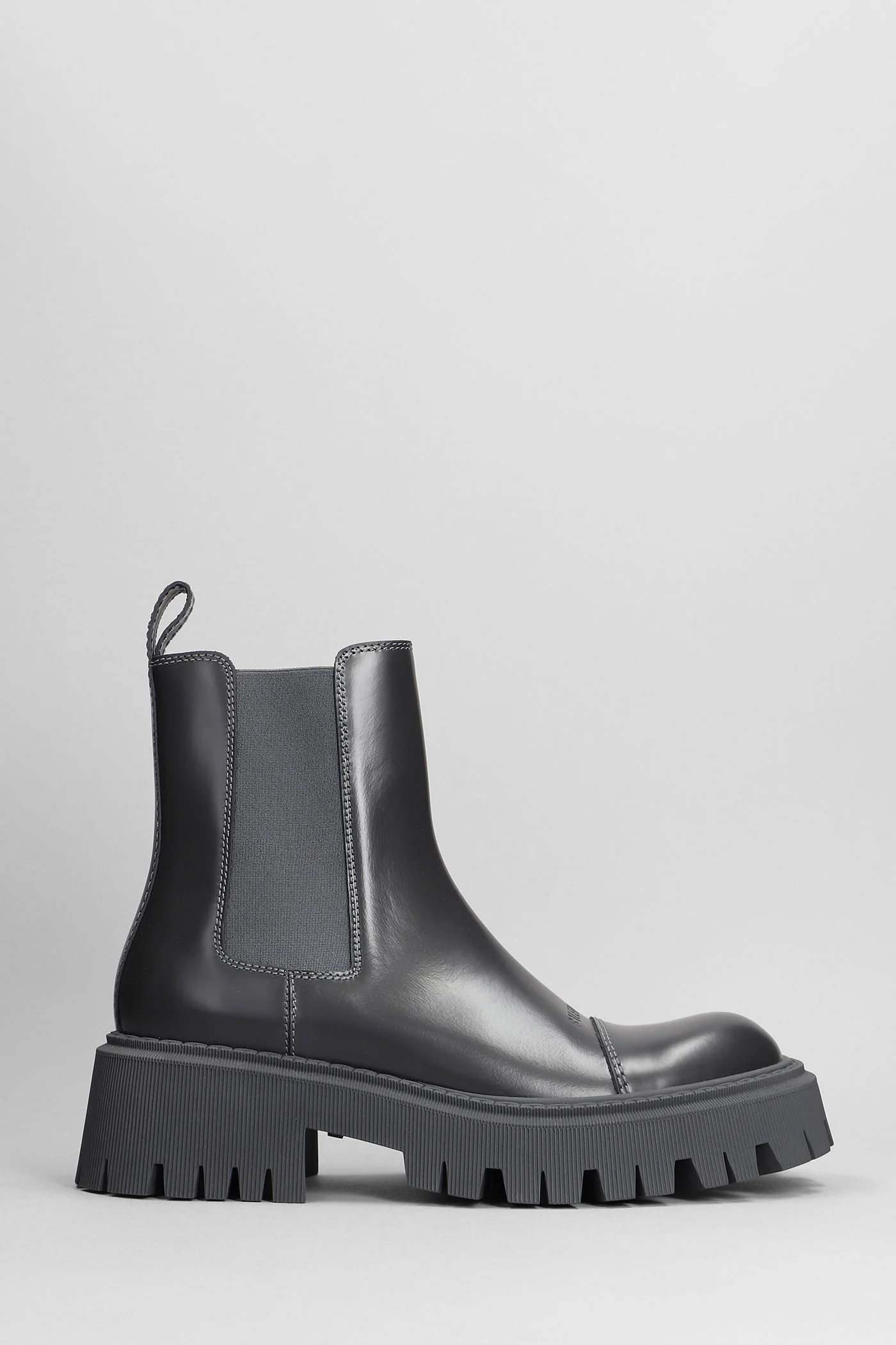 Tractor bootie Combat boots in grey leather