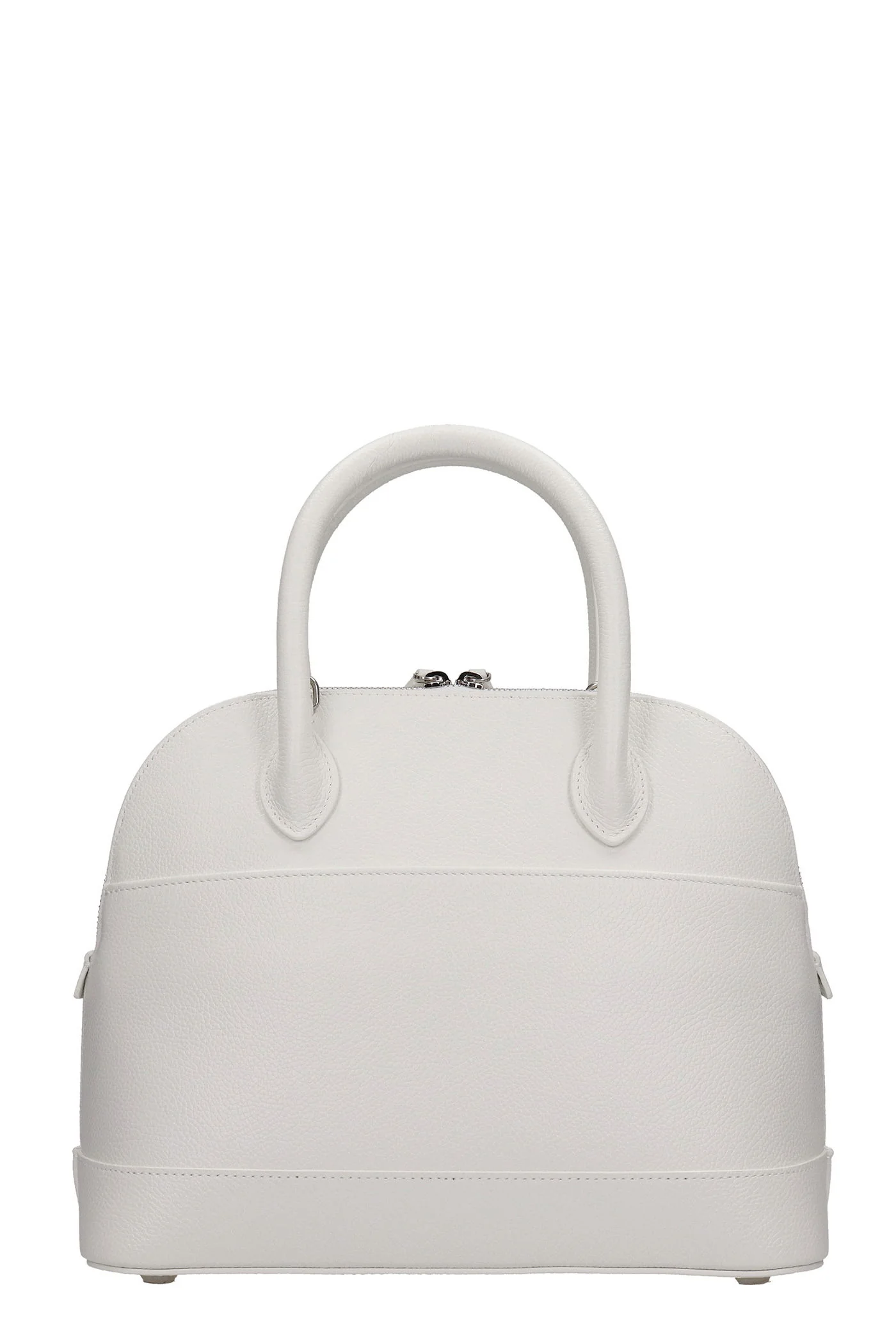 Ville top s Hand bag in white leather - Image 4