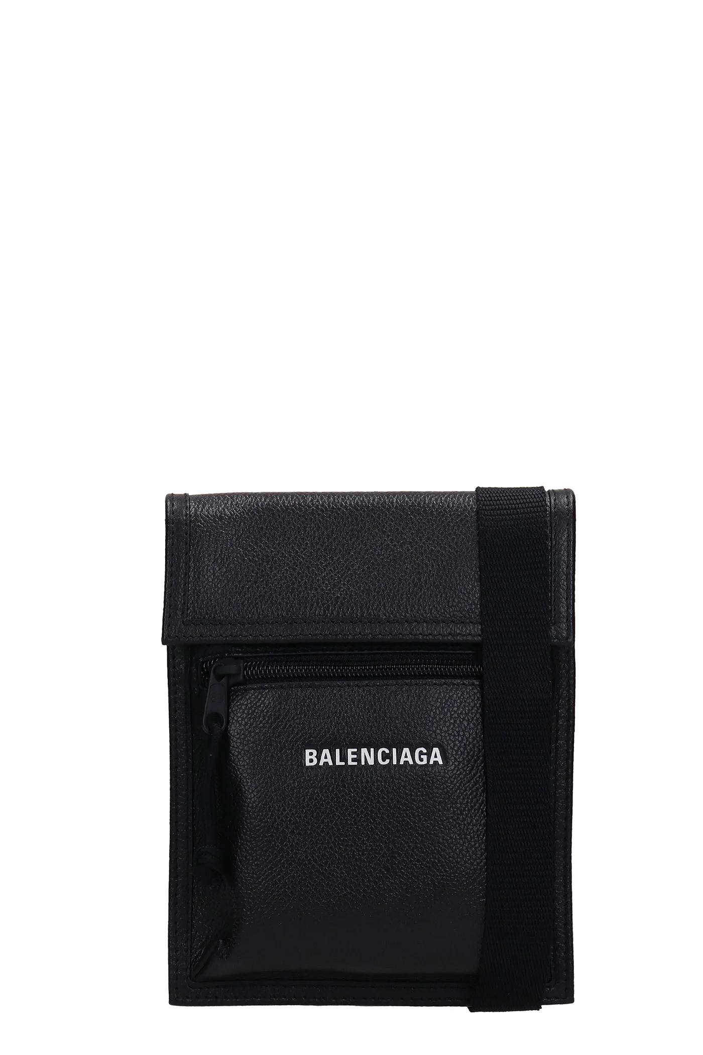 Waist Bag in black leather