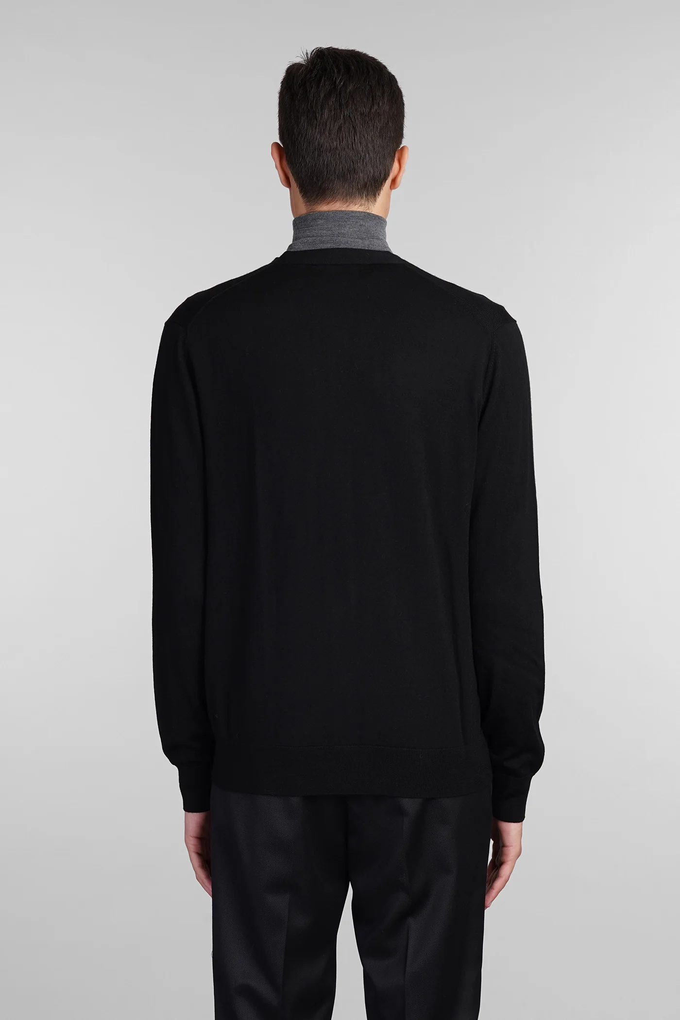 Cardigan in black wool - Image 3