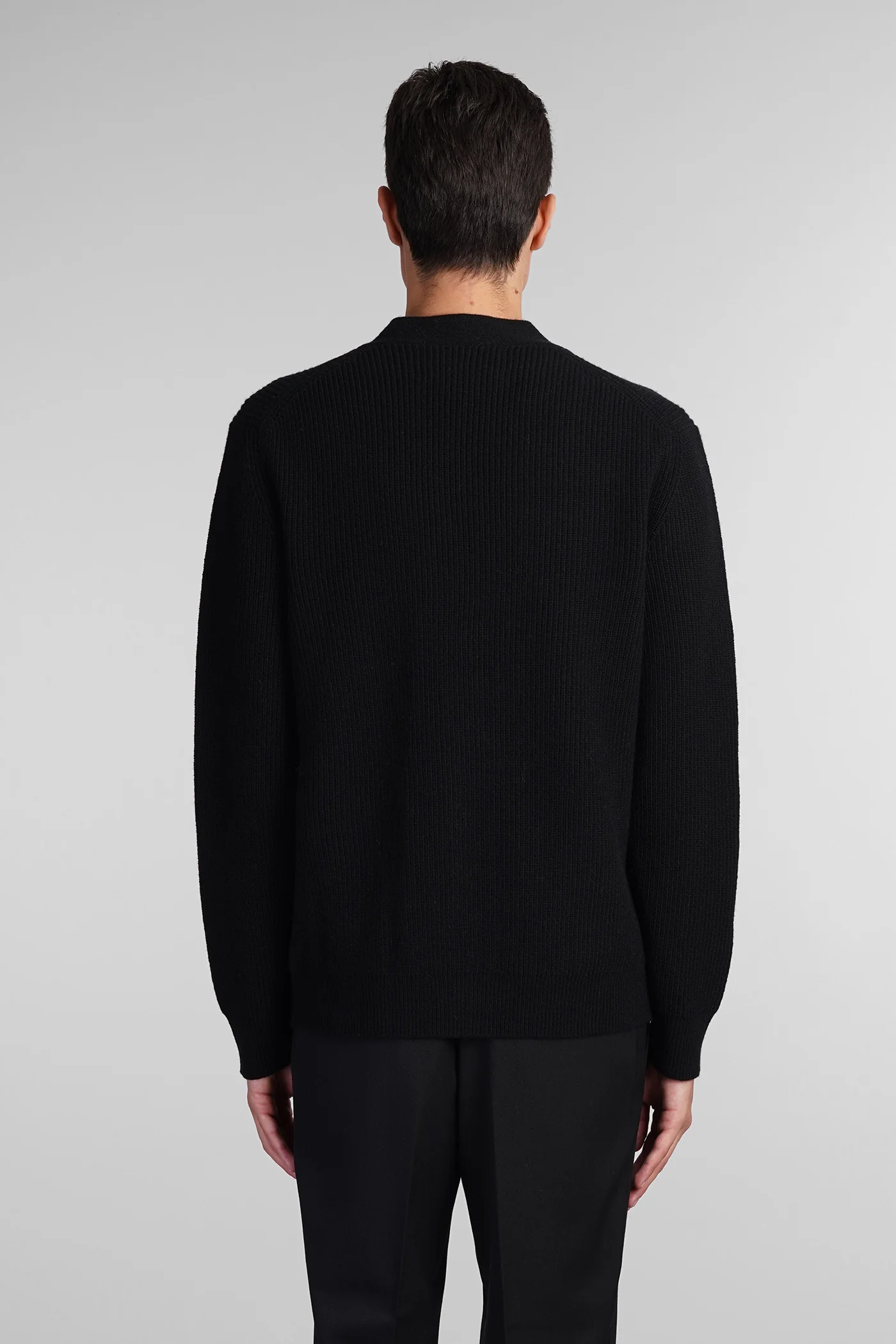 Cardigan in black wool - Image 3