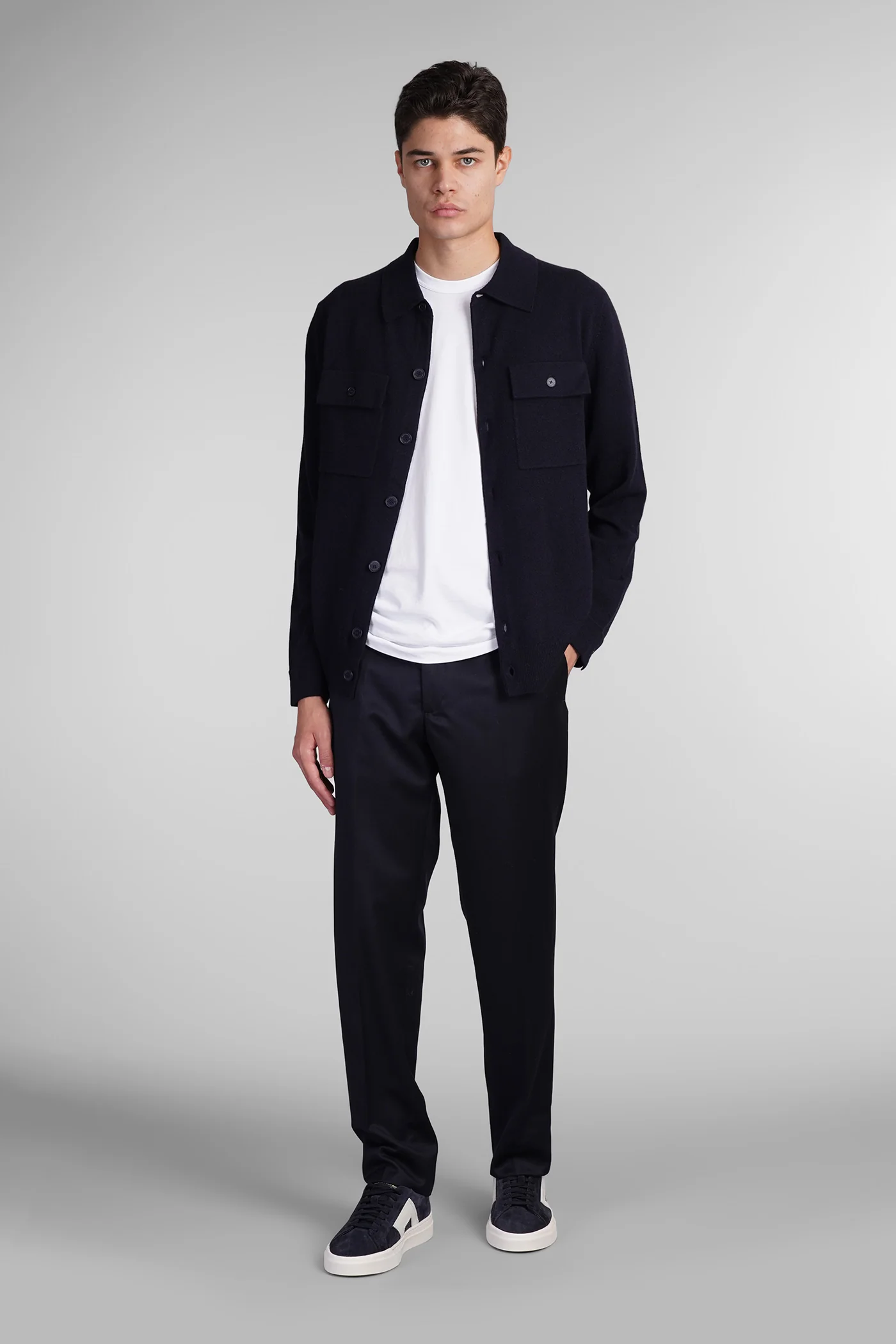 Cardigan in blue wool - Image 2