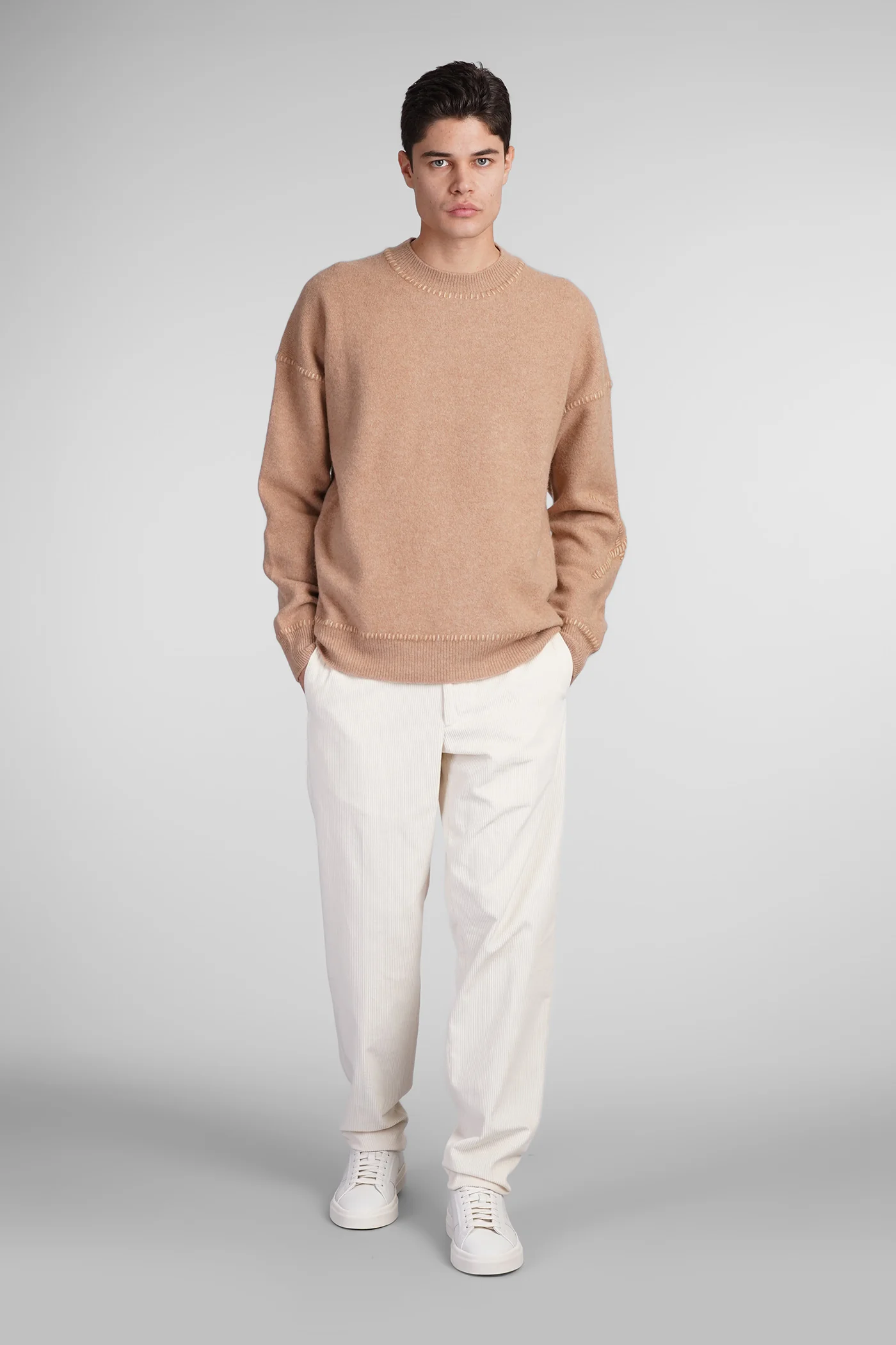 Knitwear in beige wool - Image 2