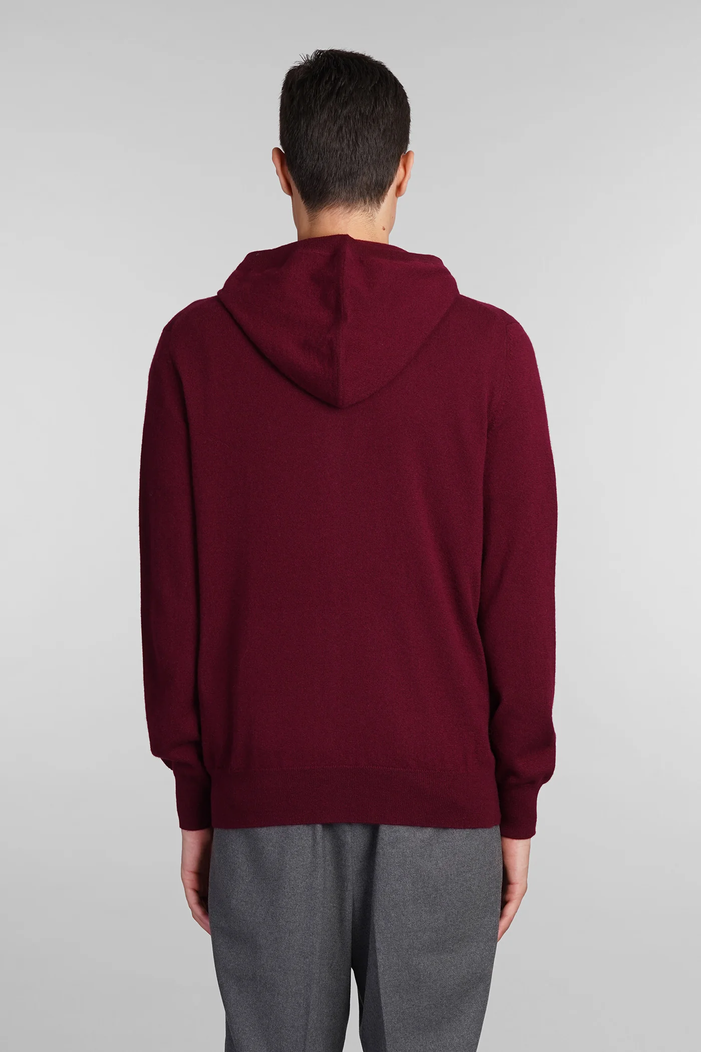Knitwear in bordeaux wool - Image 3
