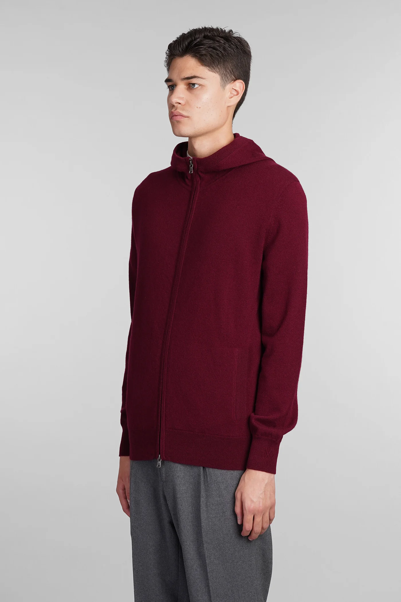 Knitwear in bordeaux wool - Image 4