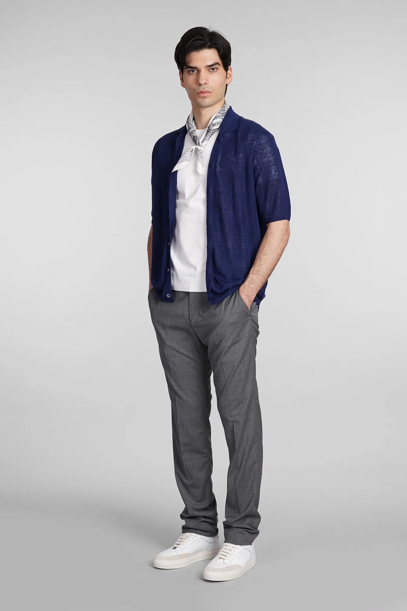 Shirt in blue linen - Image 2