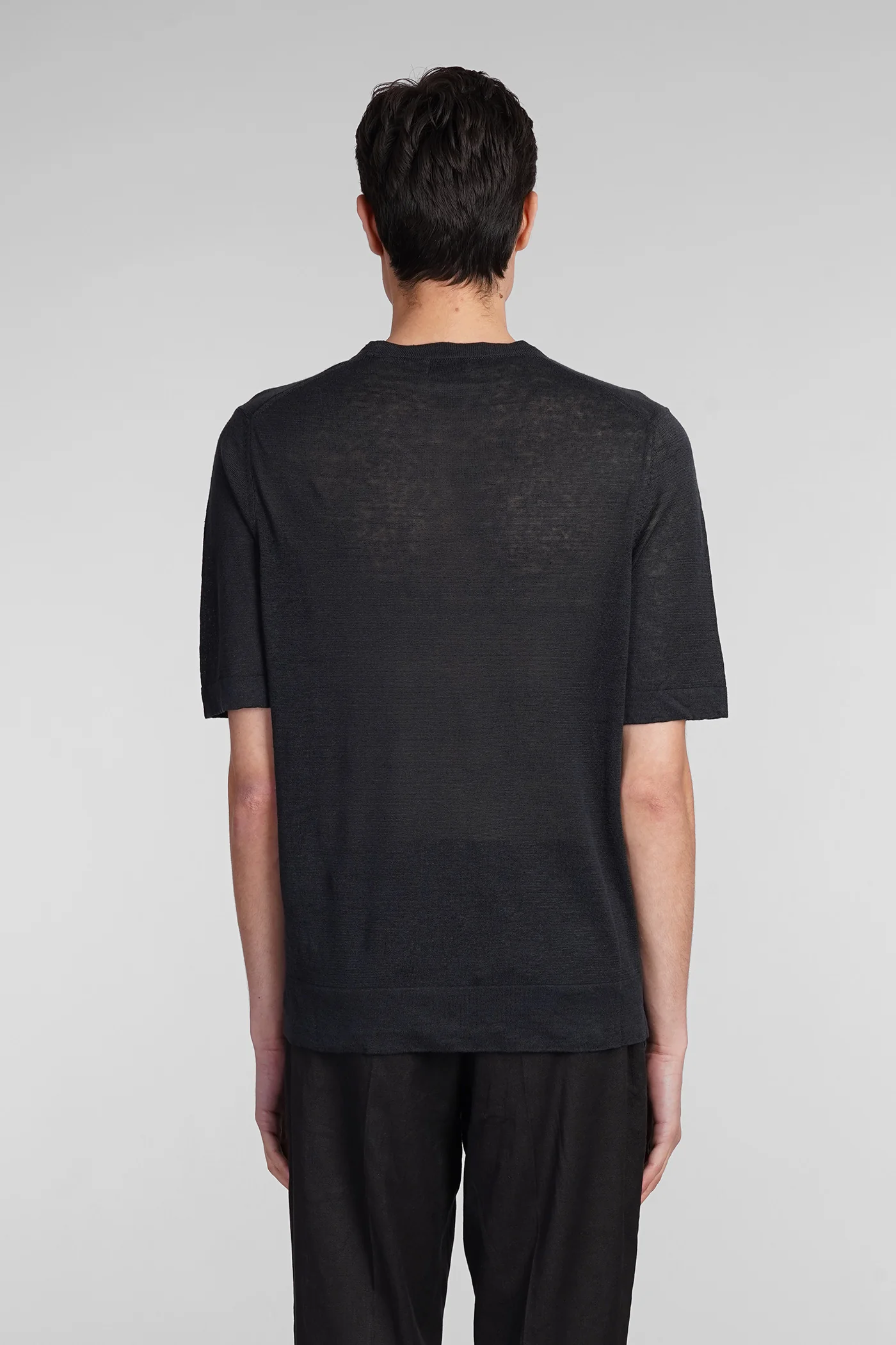 T-Shirt in black cotton - Image 3