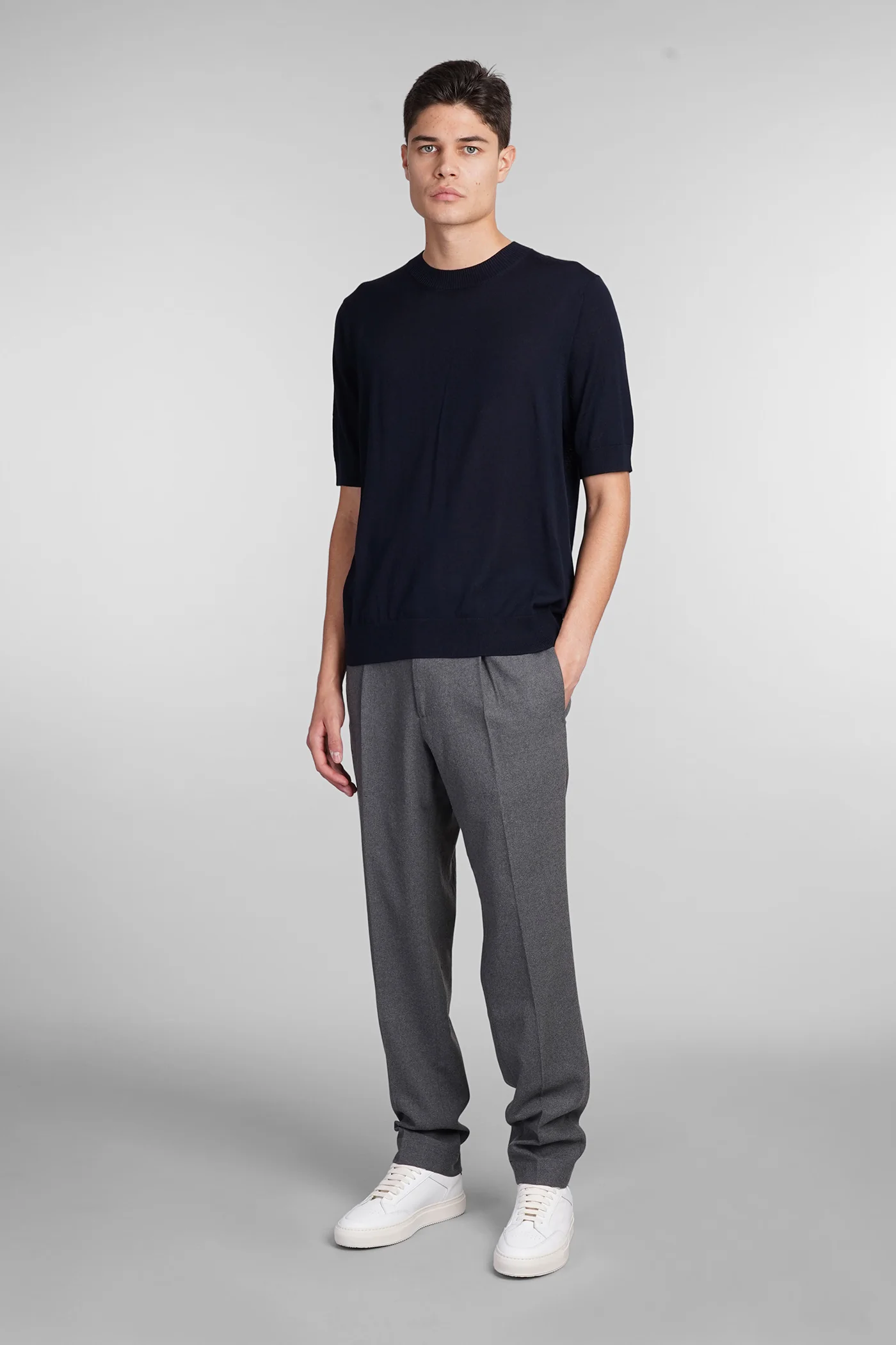 T-Shirt in blue wool - Image 2