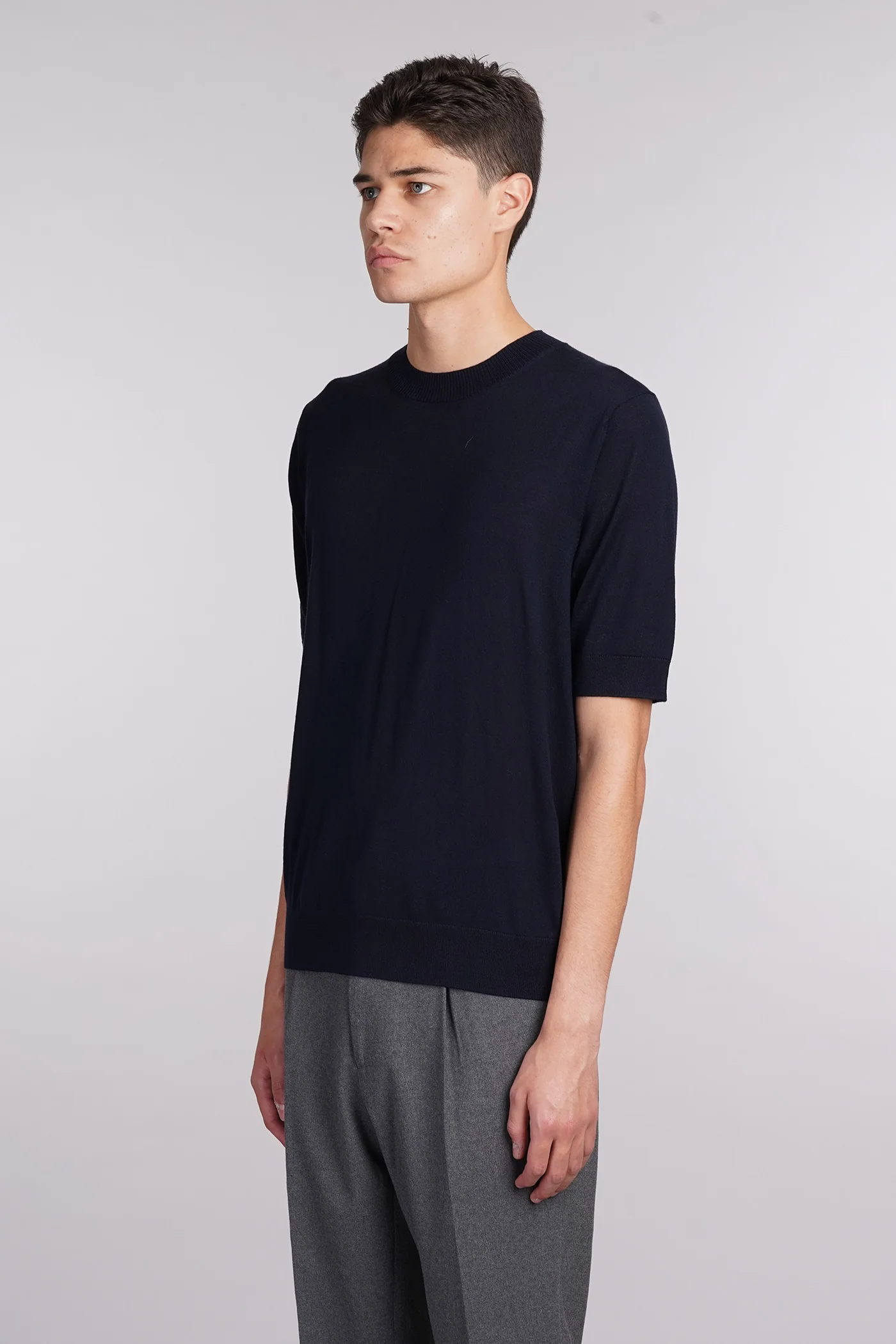 T-Shirt in blue wool - Image 4