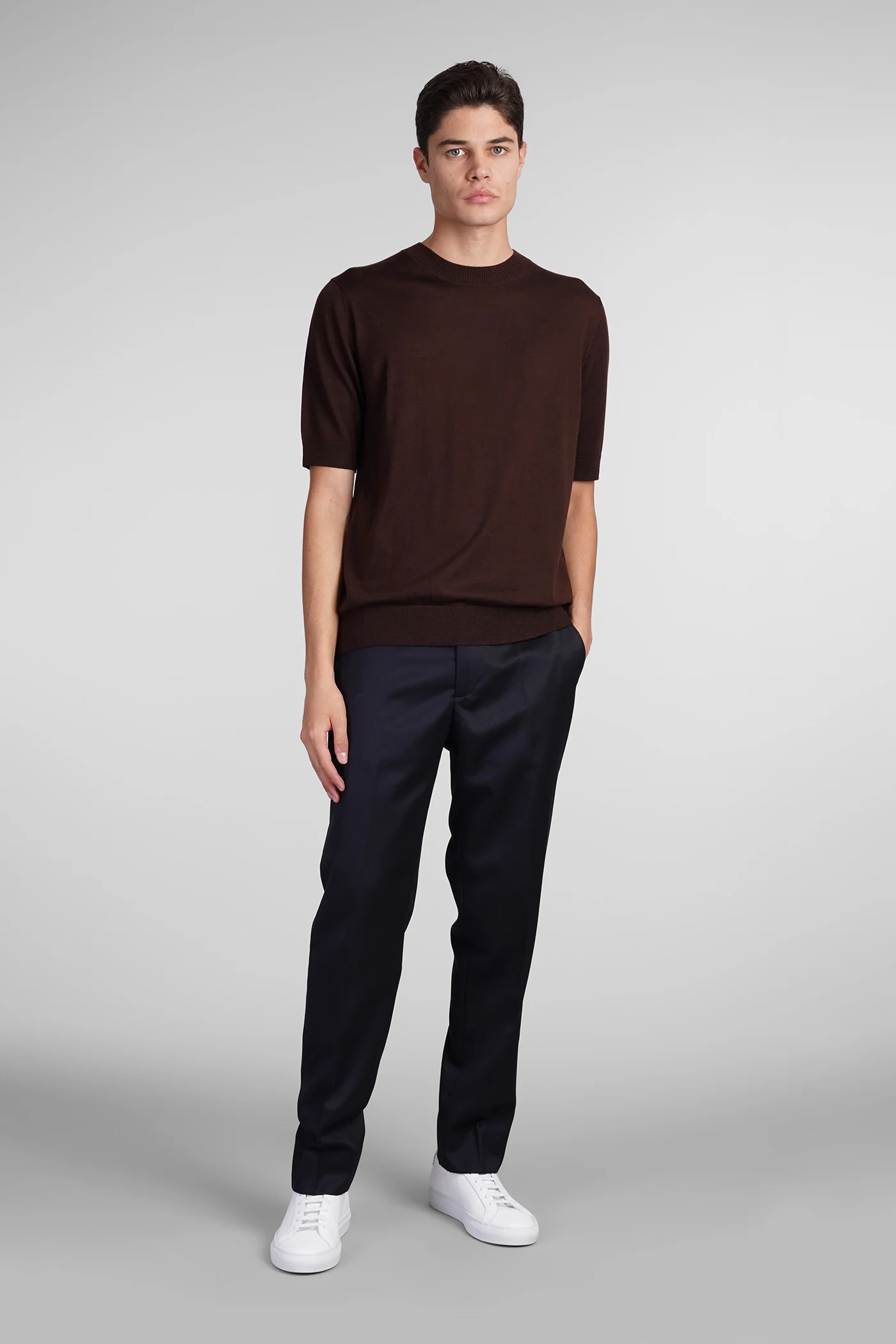 T-Shirt in brown wool - Image 2