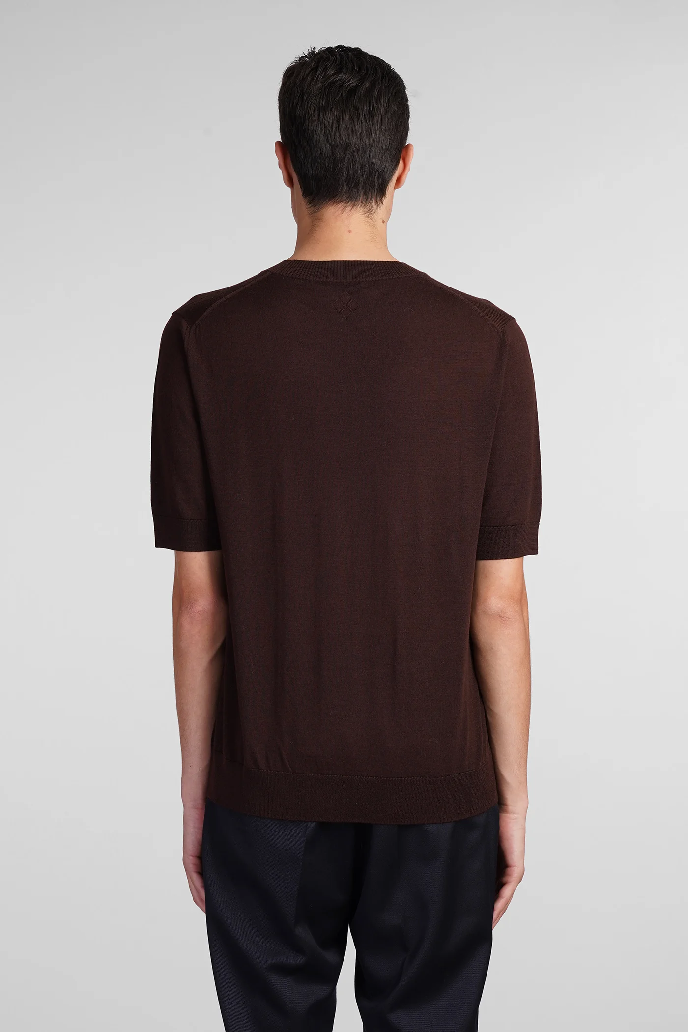 T-Shirt in brown wool - Image 3