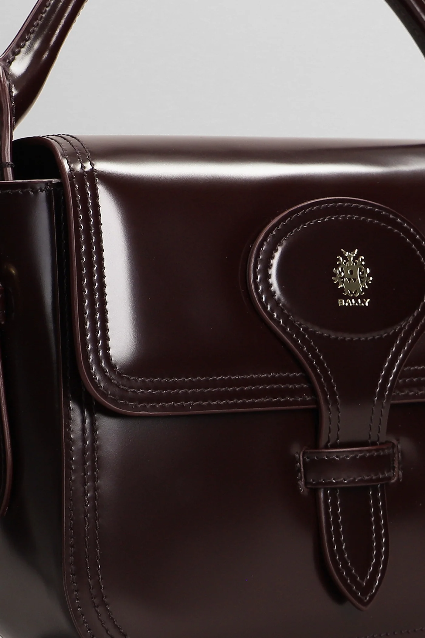 Beckett flap s horse Hand bag in bordeaux leather - Image 4