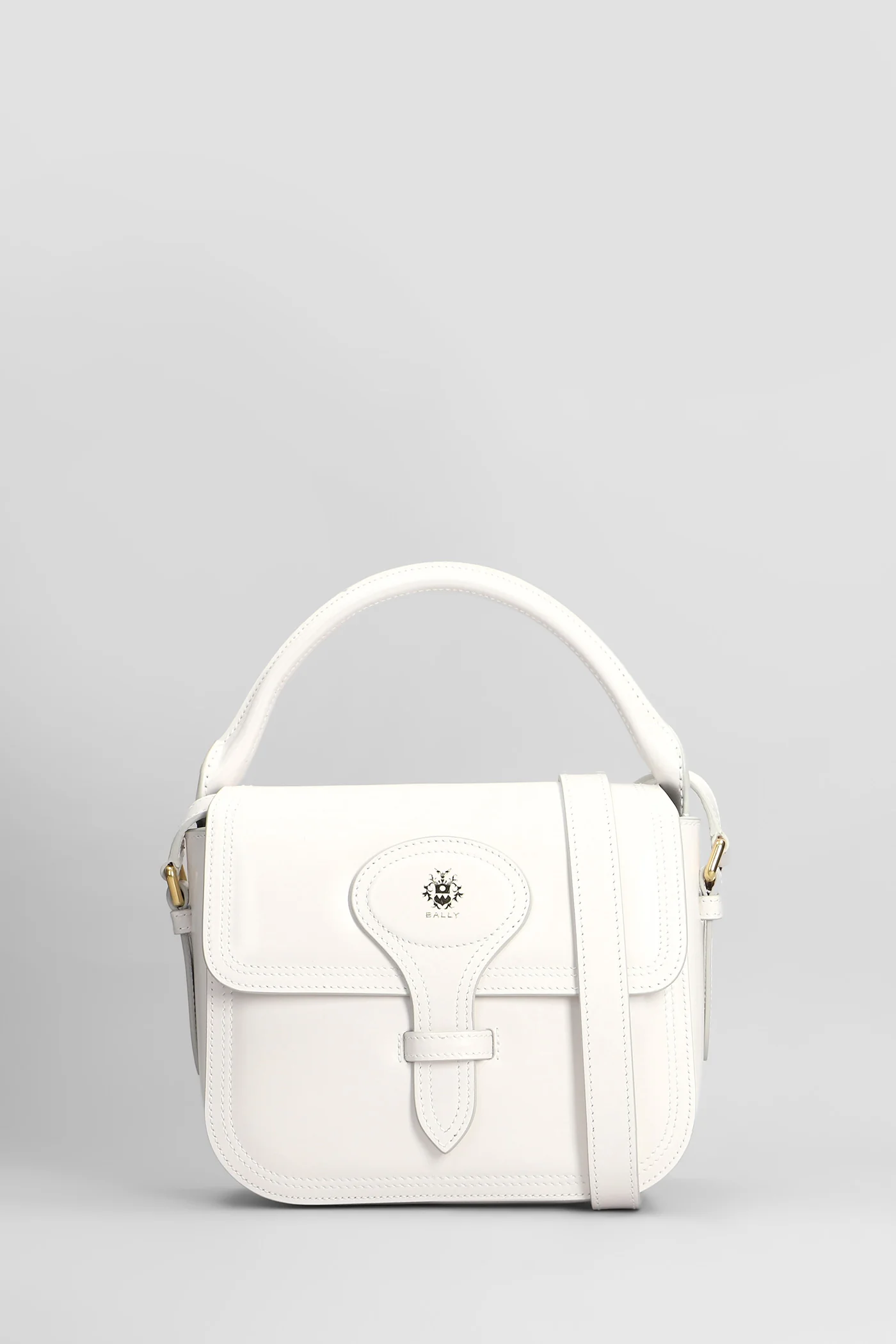 Beckett flap s Shoulder bag in white leather
