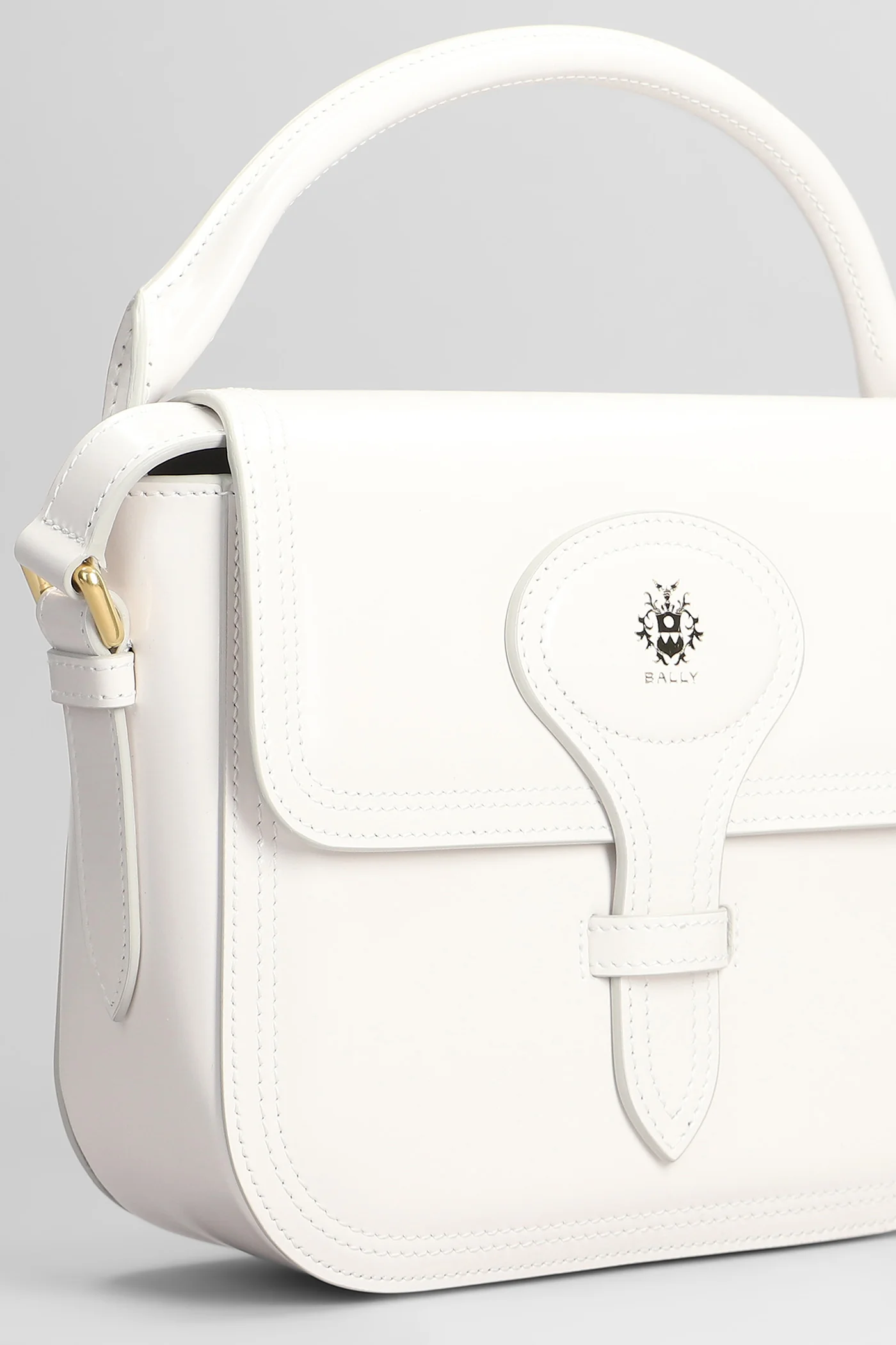 Beckett flap s Shoulder bag in white leather - Image 4