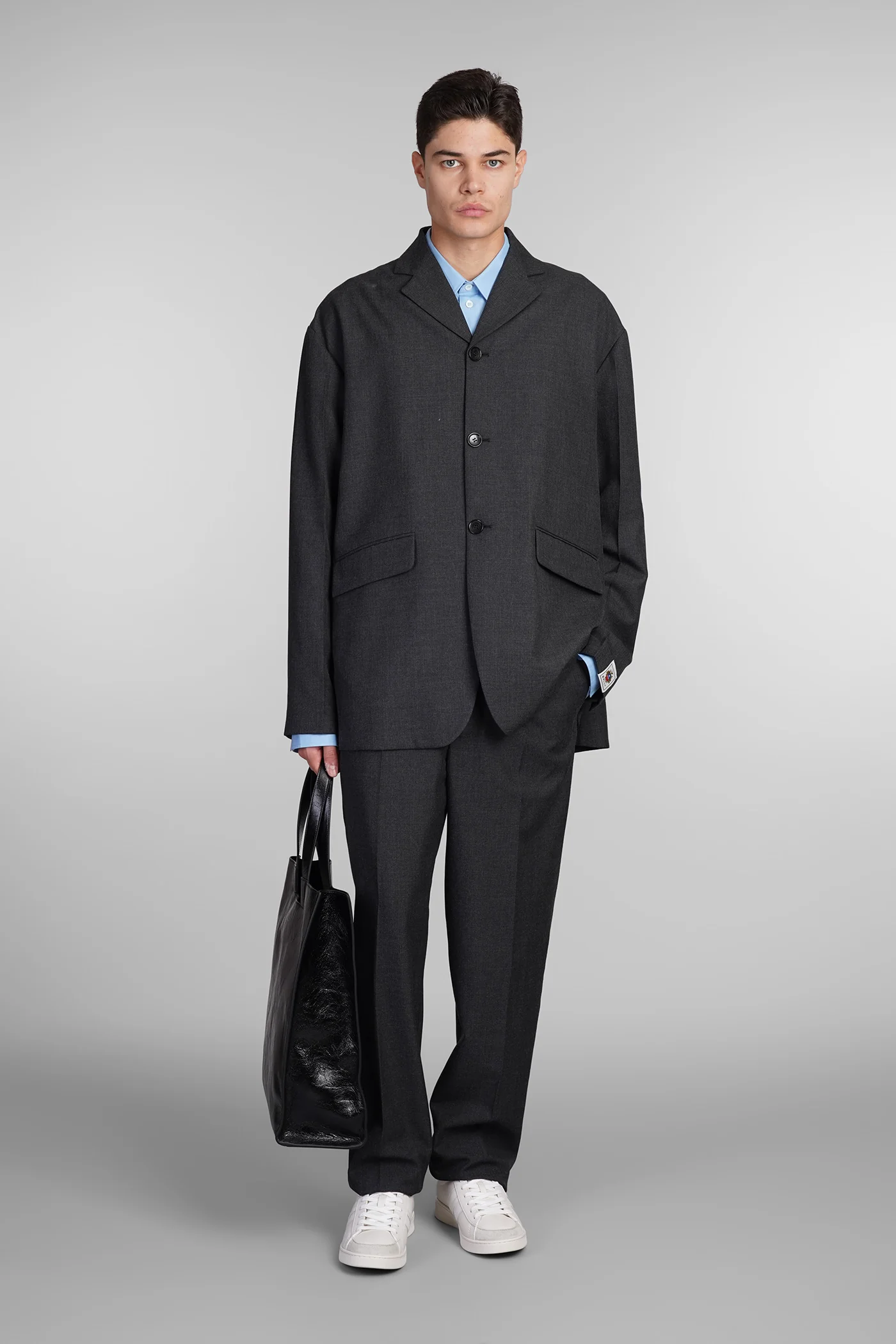 Blazer in grey polyester - Image 2